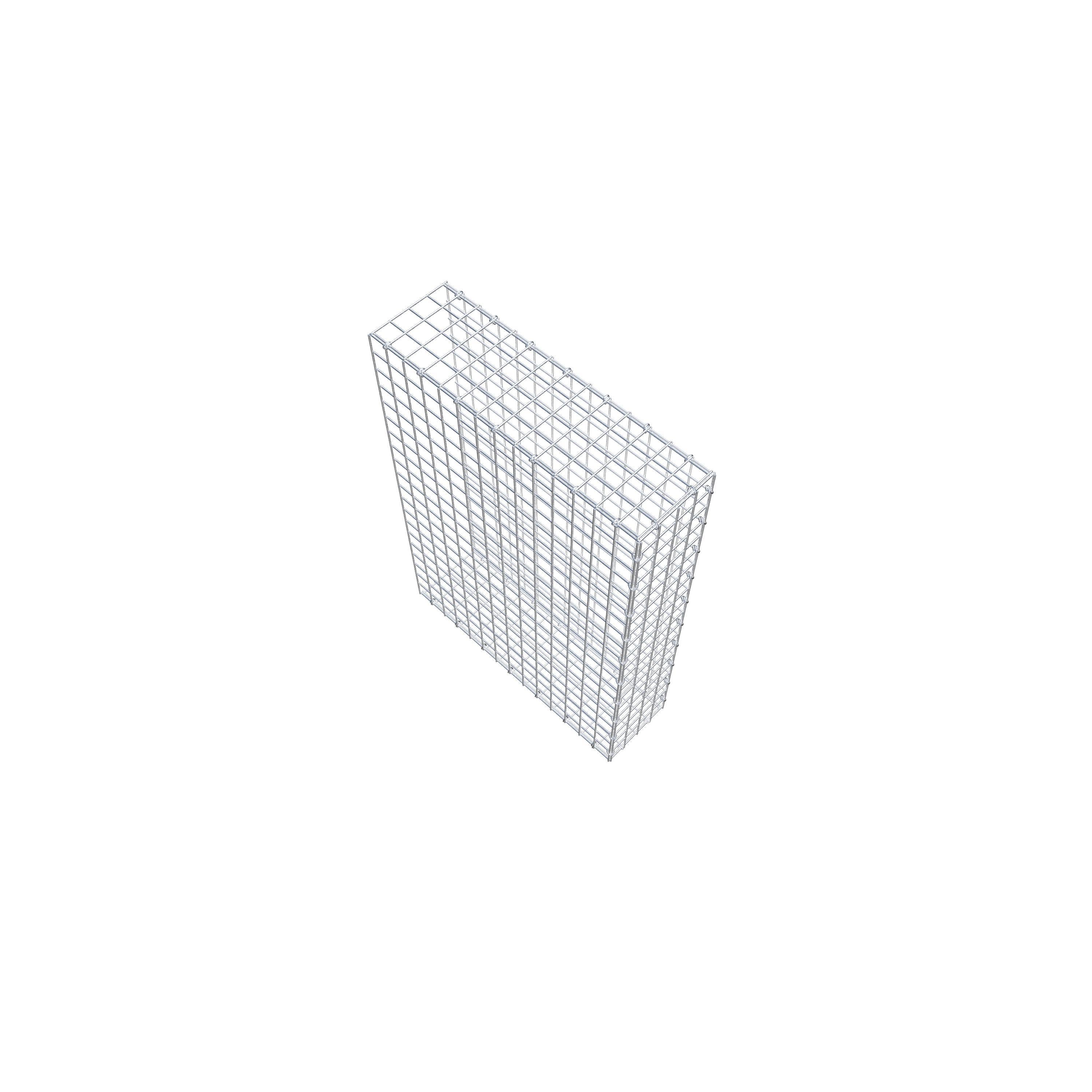 Gabion monté type 2 100 cm x 70 cm x 20 cm (L x H x P), maillage 5 cm x 5 cm, anneau en C