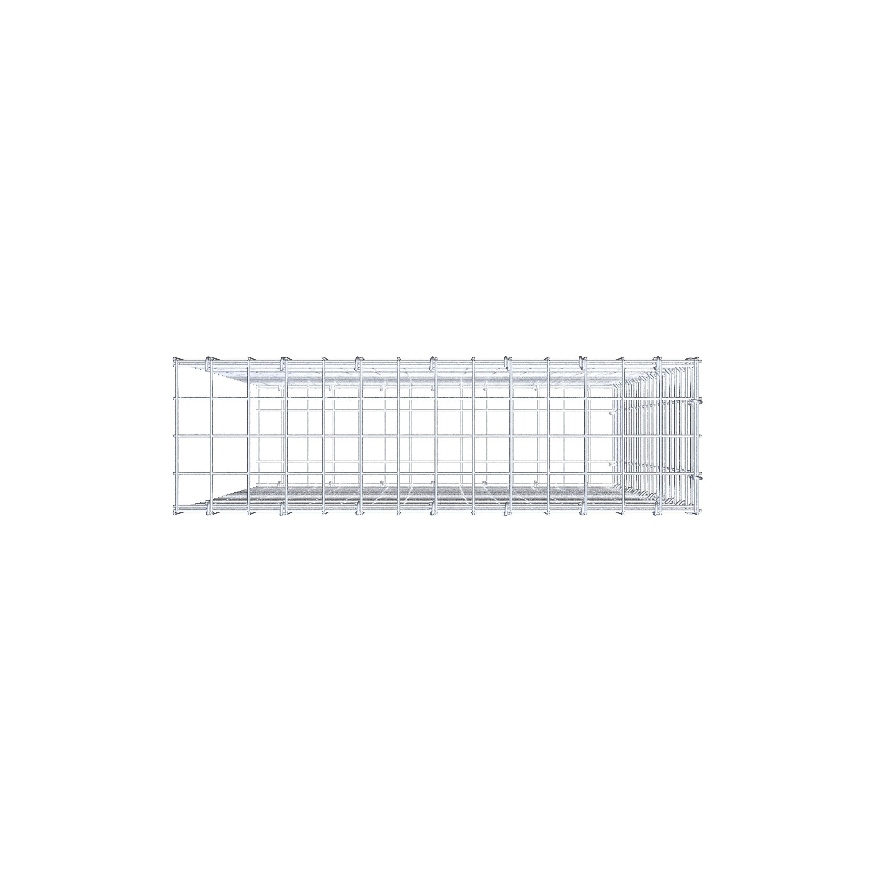 Gabion monté type 2 100 cm x 70 cm x 20 cm (L x H x P), maillage 5 cm x 5 cm, anneau en C