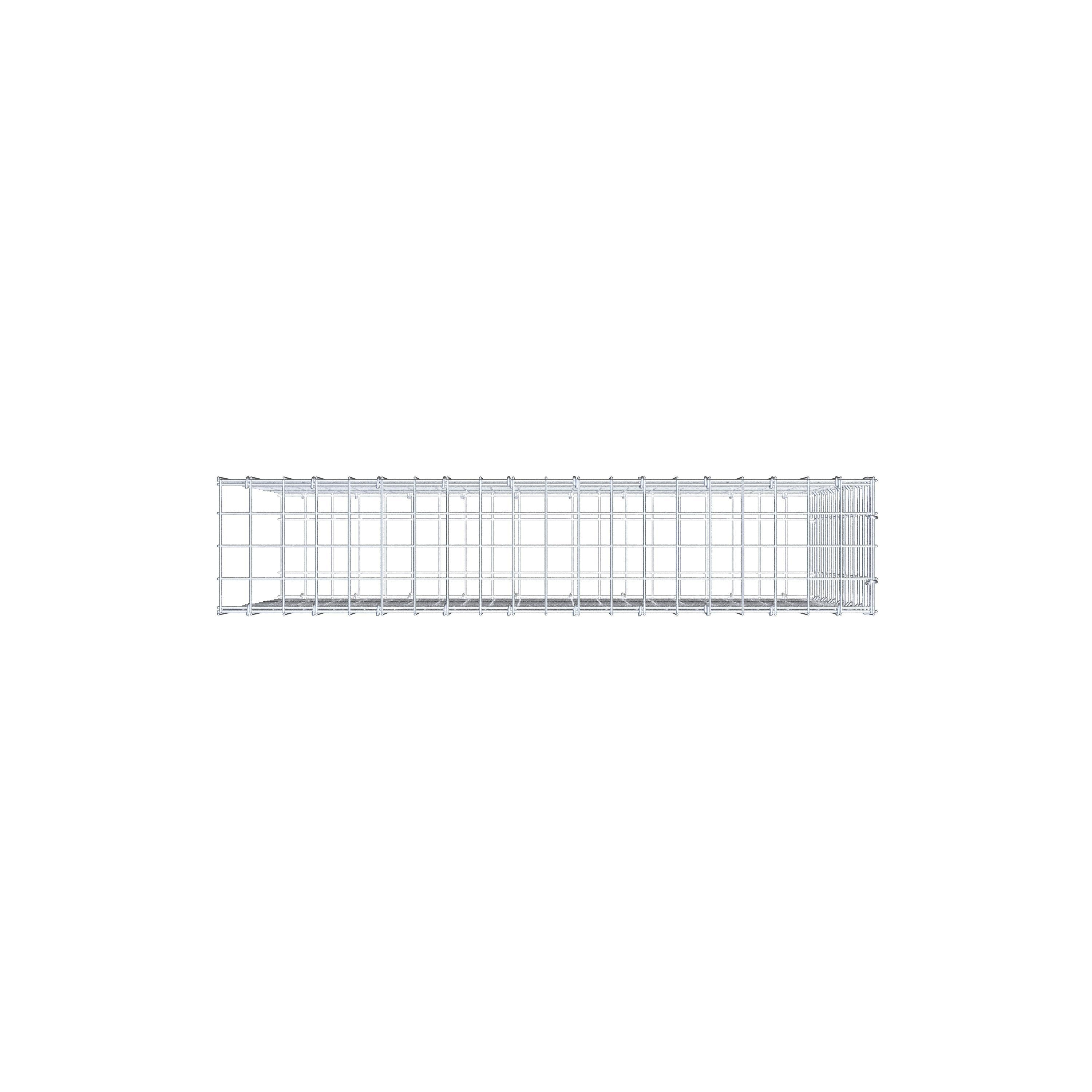 Gabion monté type 2 100 cm x 70 cm x 20 cm (L x H x P), maillage 5 cm x 5 cm, anneau en C