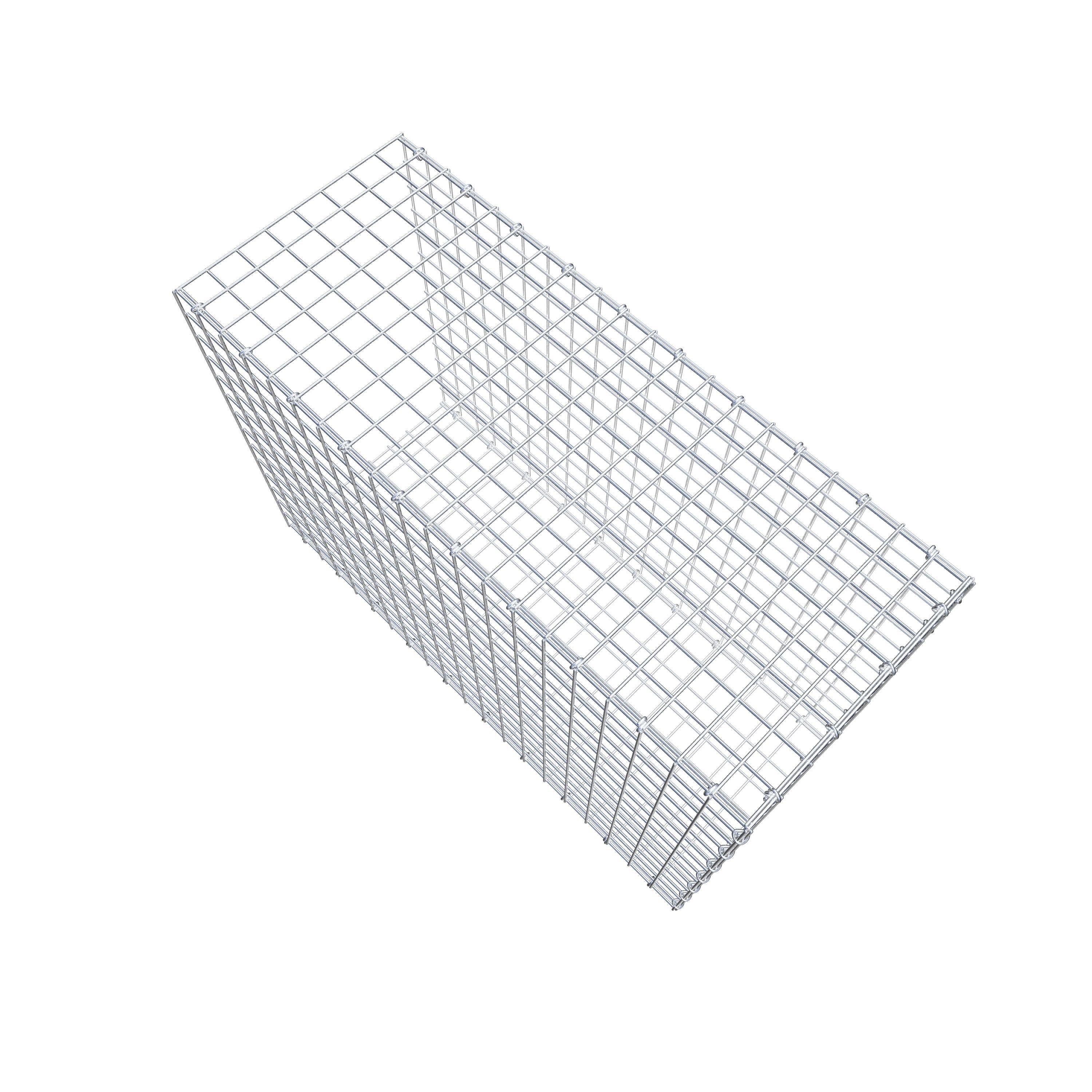 Gabion monté type 2 100 cm x 70 cm x 40 cm (L x H x P), maillage 5 cm x 5 cm, anneau en C