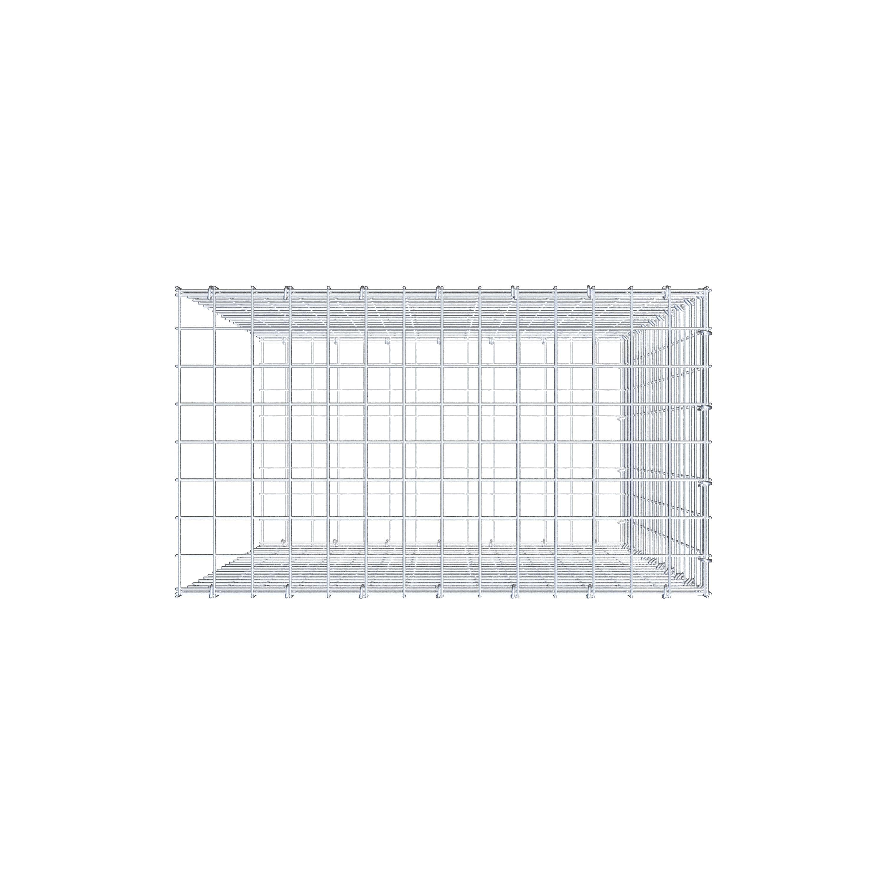 Gabion monté type 2 100 cm x 70 cm x 40 cm (L x H x P), maillage 5 cm x 5 cm, anneau en C