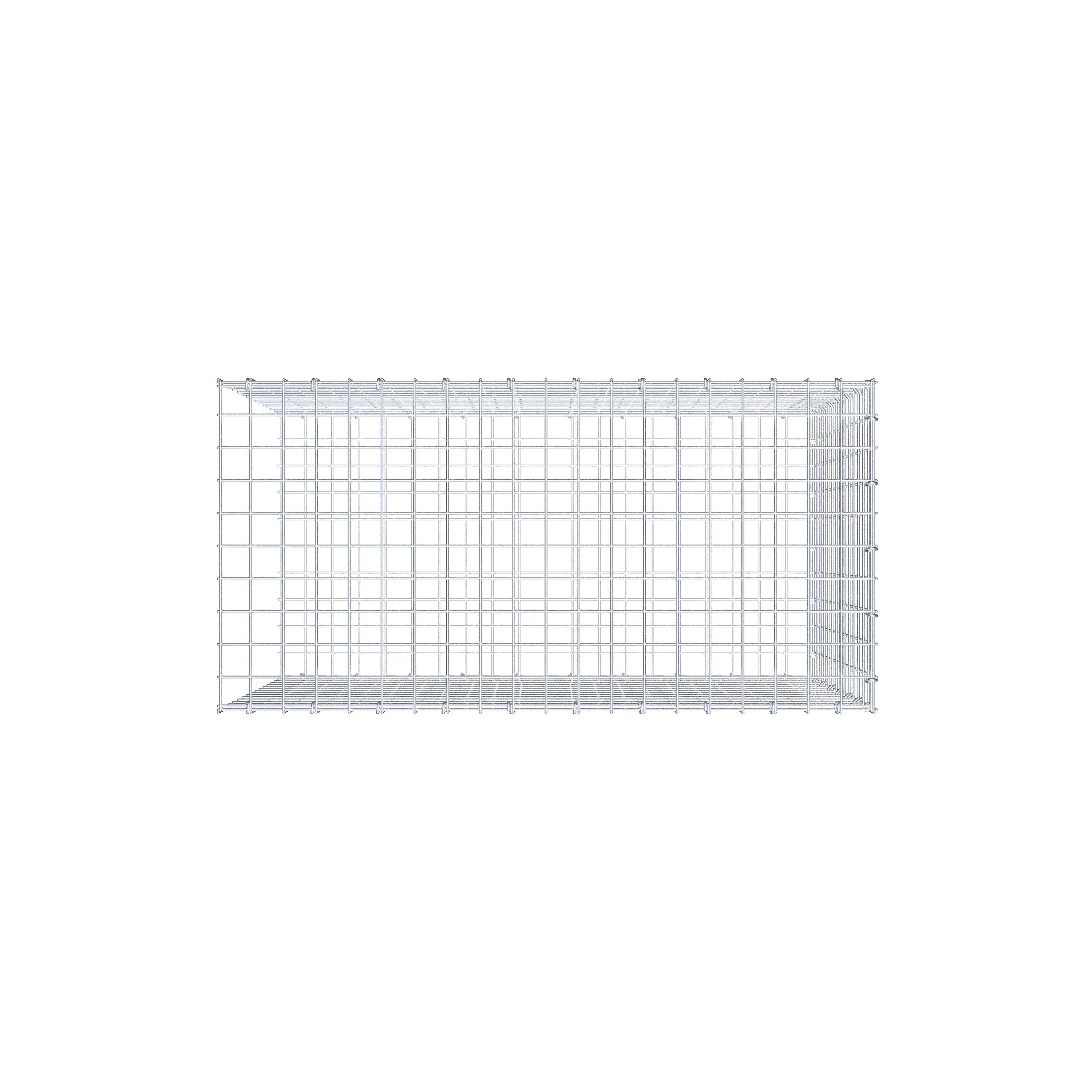 Fourche rapportée type 2 100 cm x 70 cm x 50 cm (L x H x P), mailles 5 cm x 5 cm, anneau C