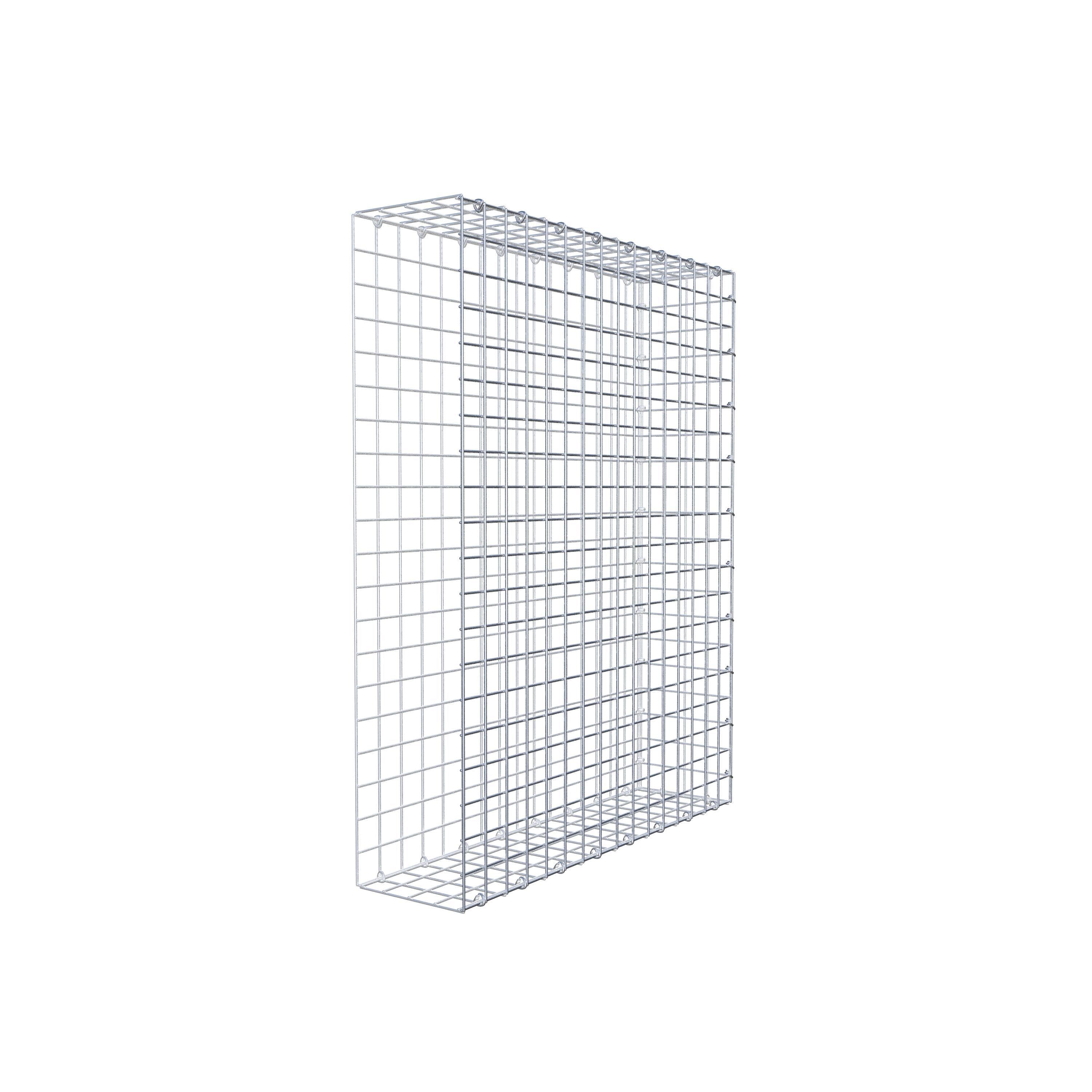 Gabion monté type 2 100 cm x 80 cm x 20 cm (L x H x P), maillage 5 cm x 5 cm, anneau en C