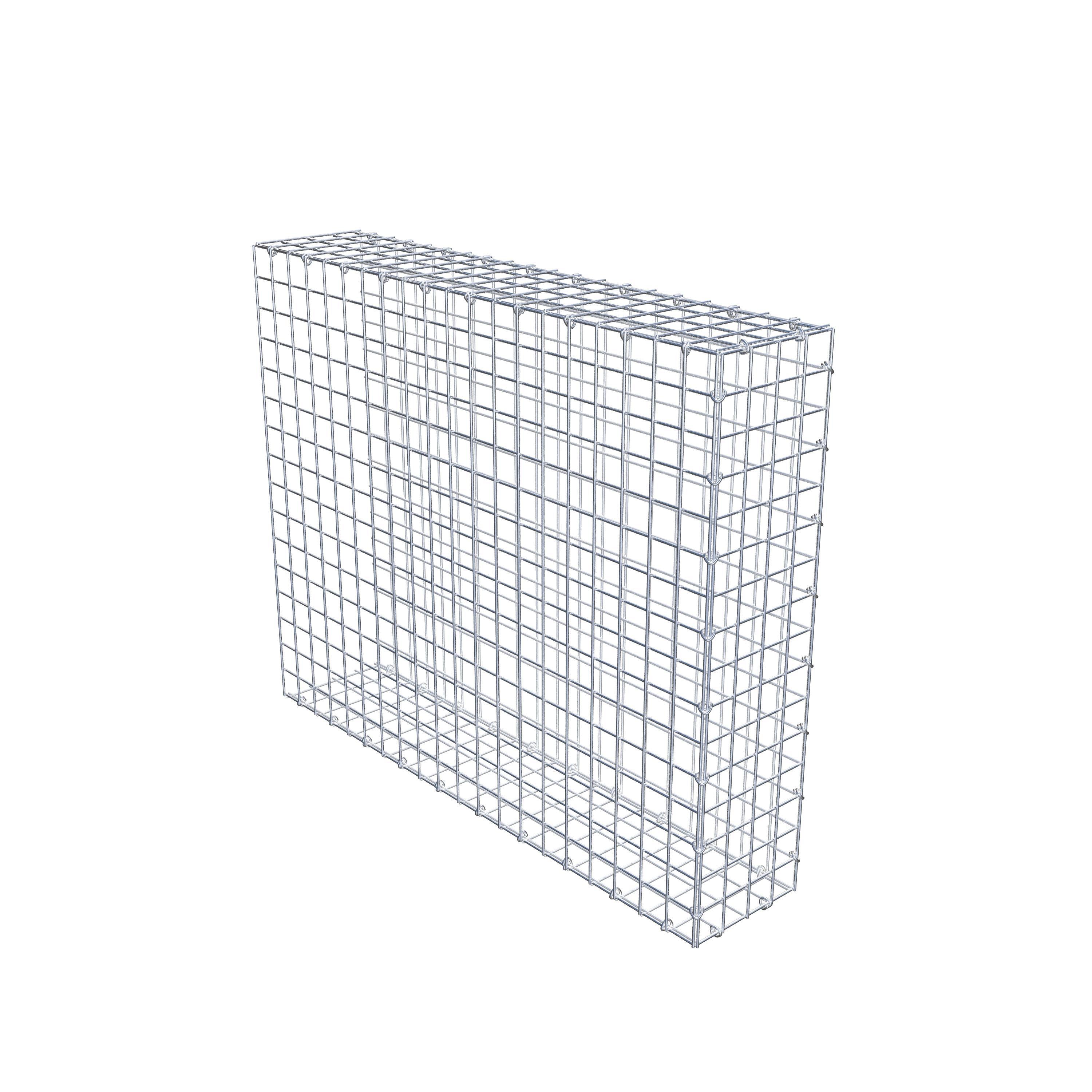 Gabion monté type 2 100 cm x 80 cm x 20 cm (L x H x P), maillage 5 cm x 5 cm, anneau en C