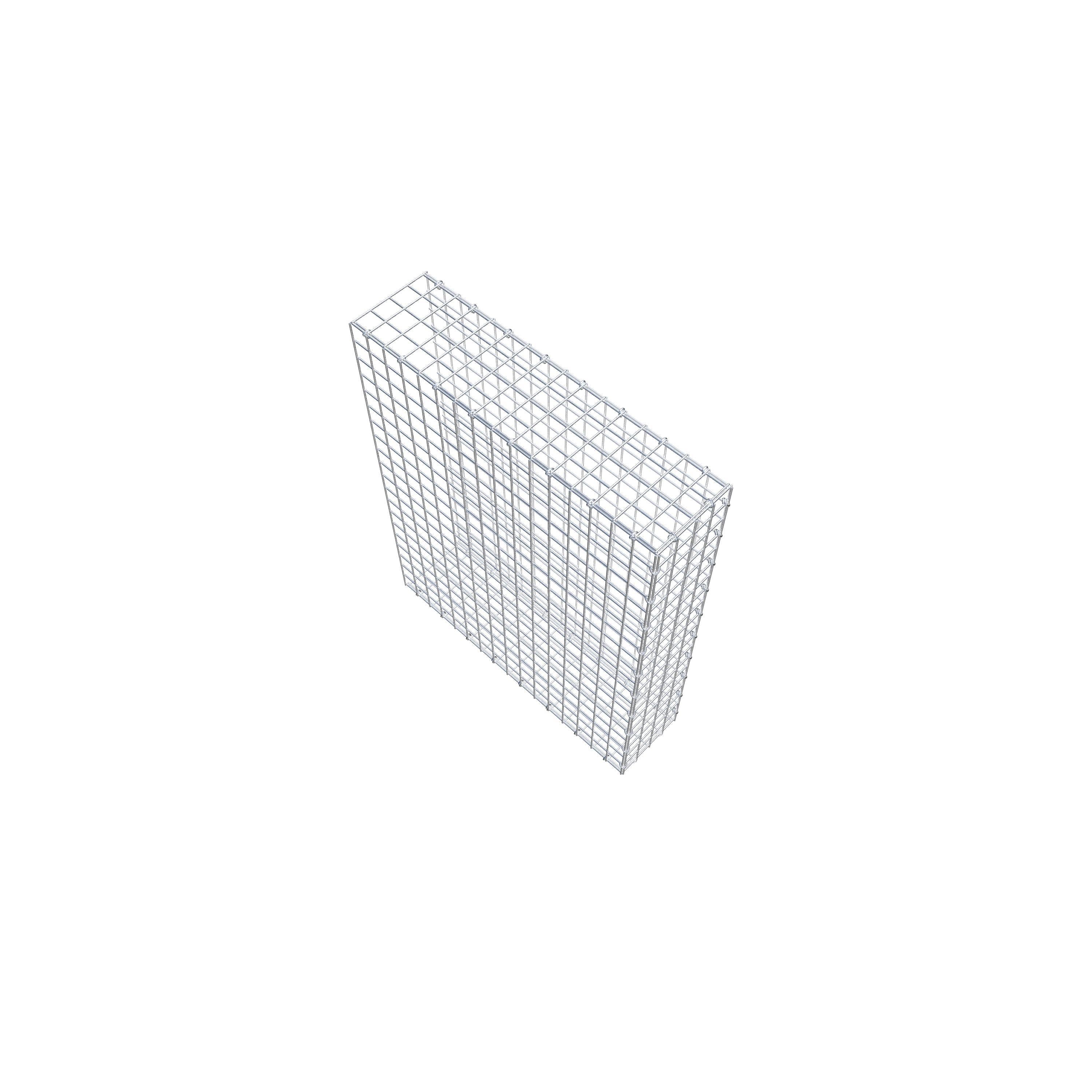 Gabion monté type 2 100 cm x 80 cm x 20 cm (L x H x P), maillage 5 cm x 5 cm, anneau en C