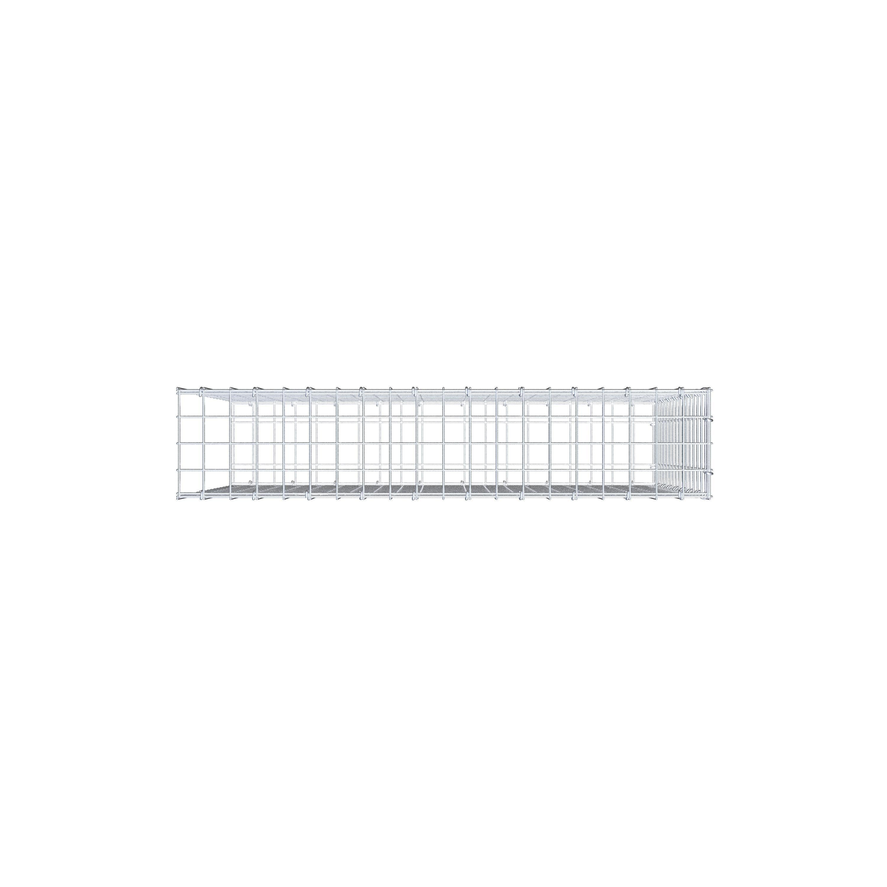 Gabion monté type 2 100 cm x 80 cm x 20 cm (L x H x P), maillage 5 cm x 5 cm, anneau en C