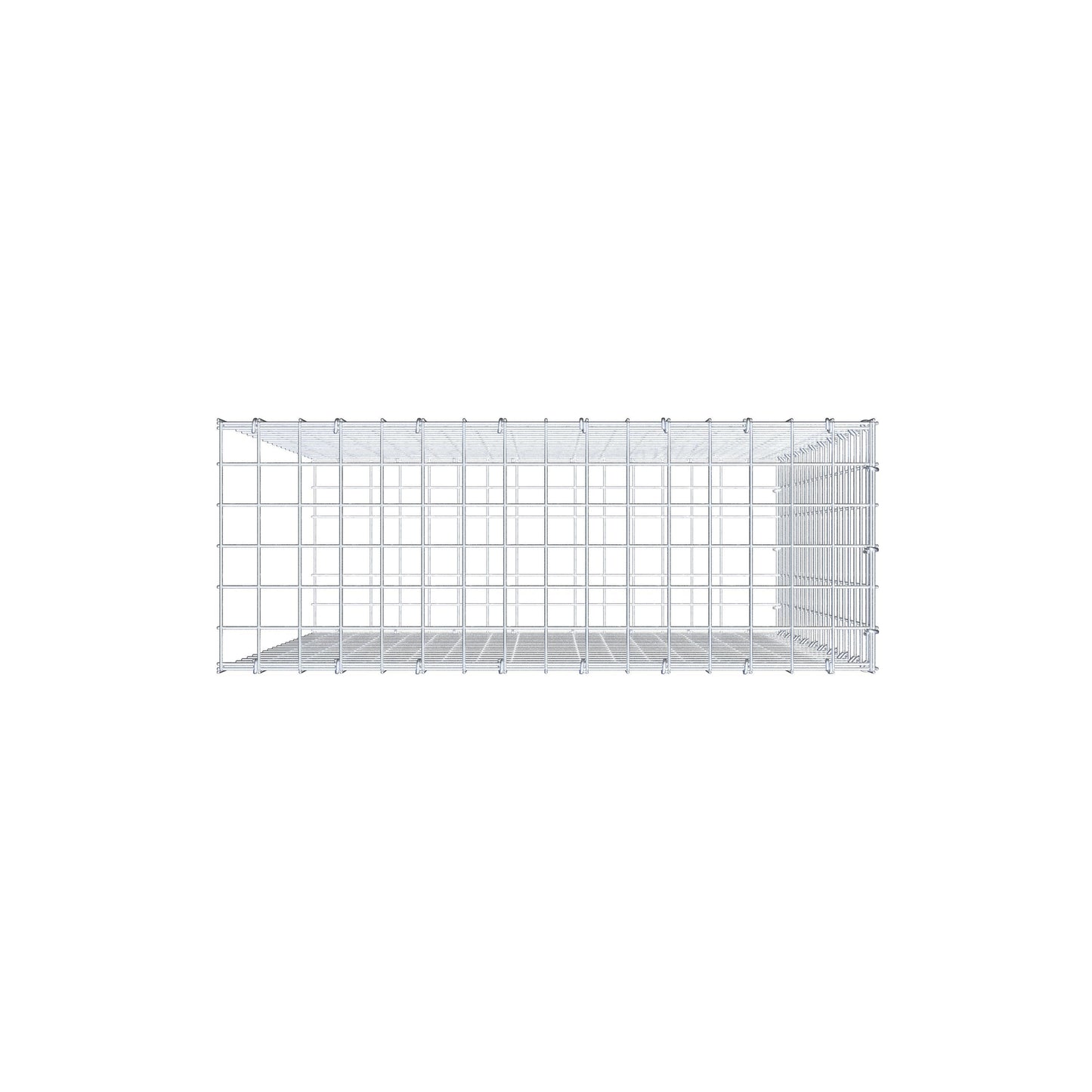 Anbaugabione Typ 2 100 cm x 80 cm x 30 cm (L x H x T), Maschenweite 5 cm x 5 cm, C-Ring