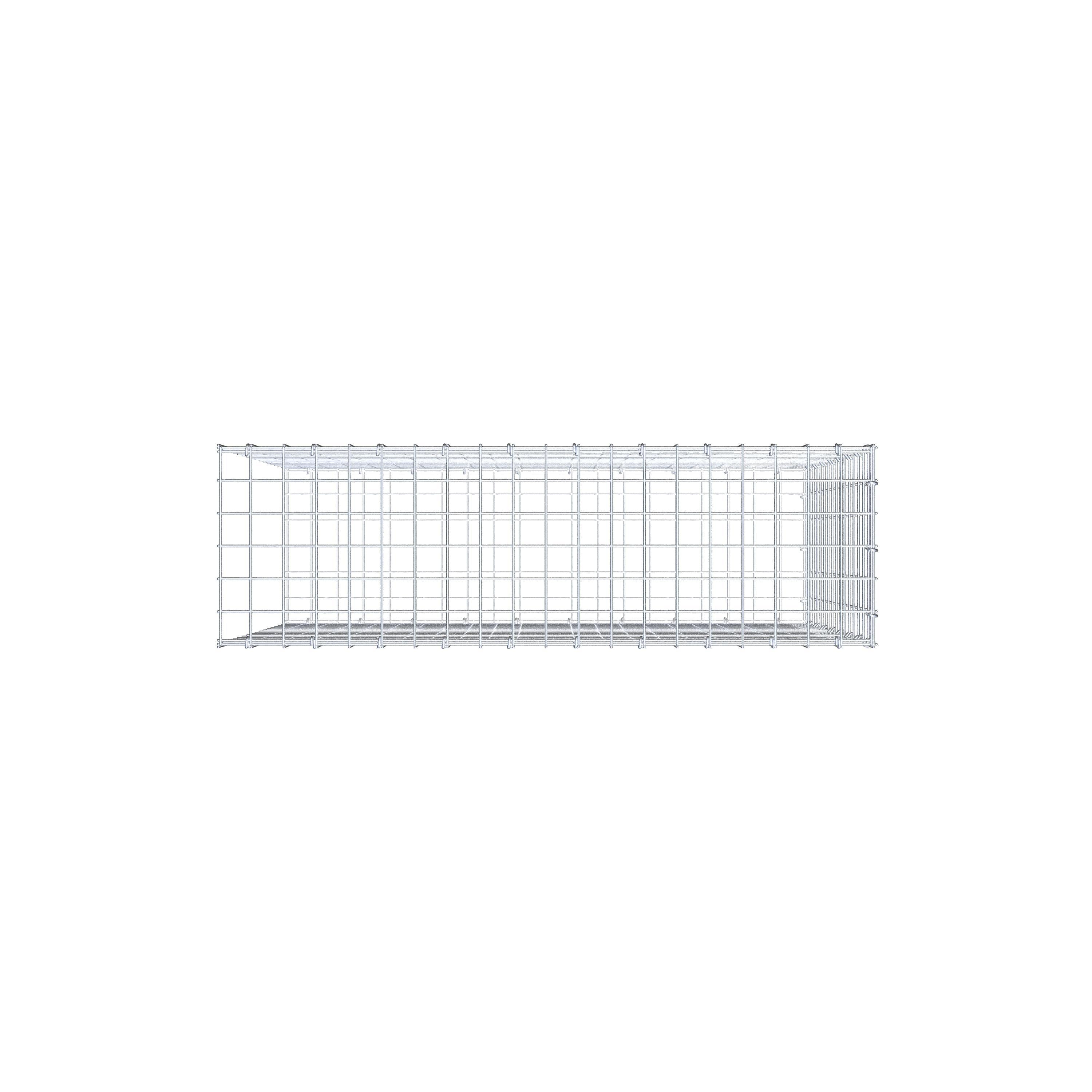 Anbaugabione Typ 2 100 cm x 80 cm x 30 cm (L x H x T), Maschenweite 5 cm x 5 cm, C-Ring