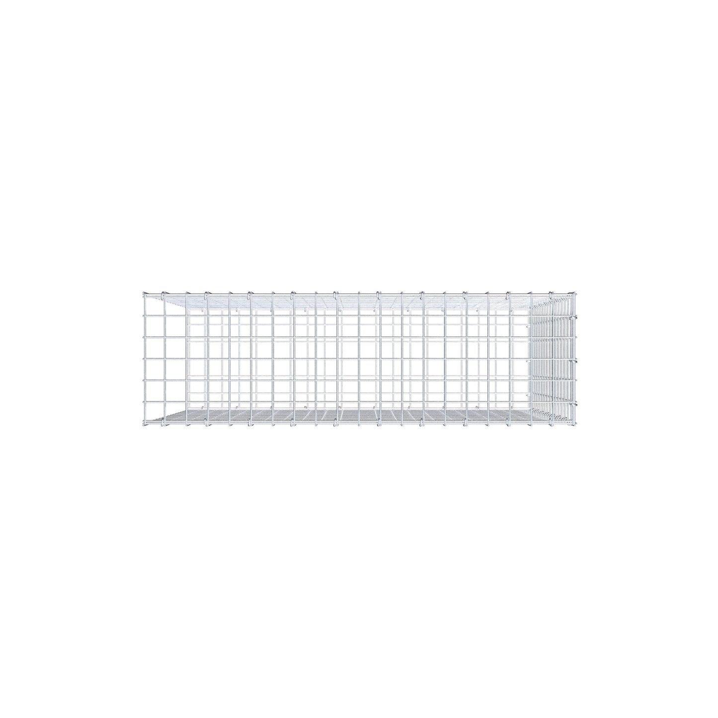 Anbaugabione Typ 2 100 cm x 80 cm x 30 cm (L x H x T), Maschenweite 5 cm x 5 cm, C-Ring