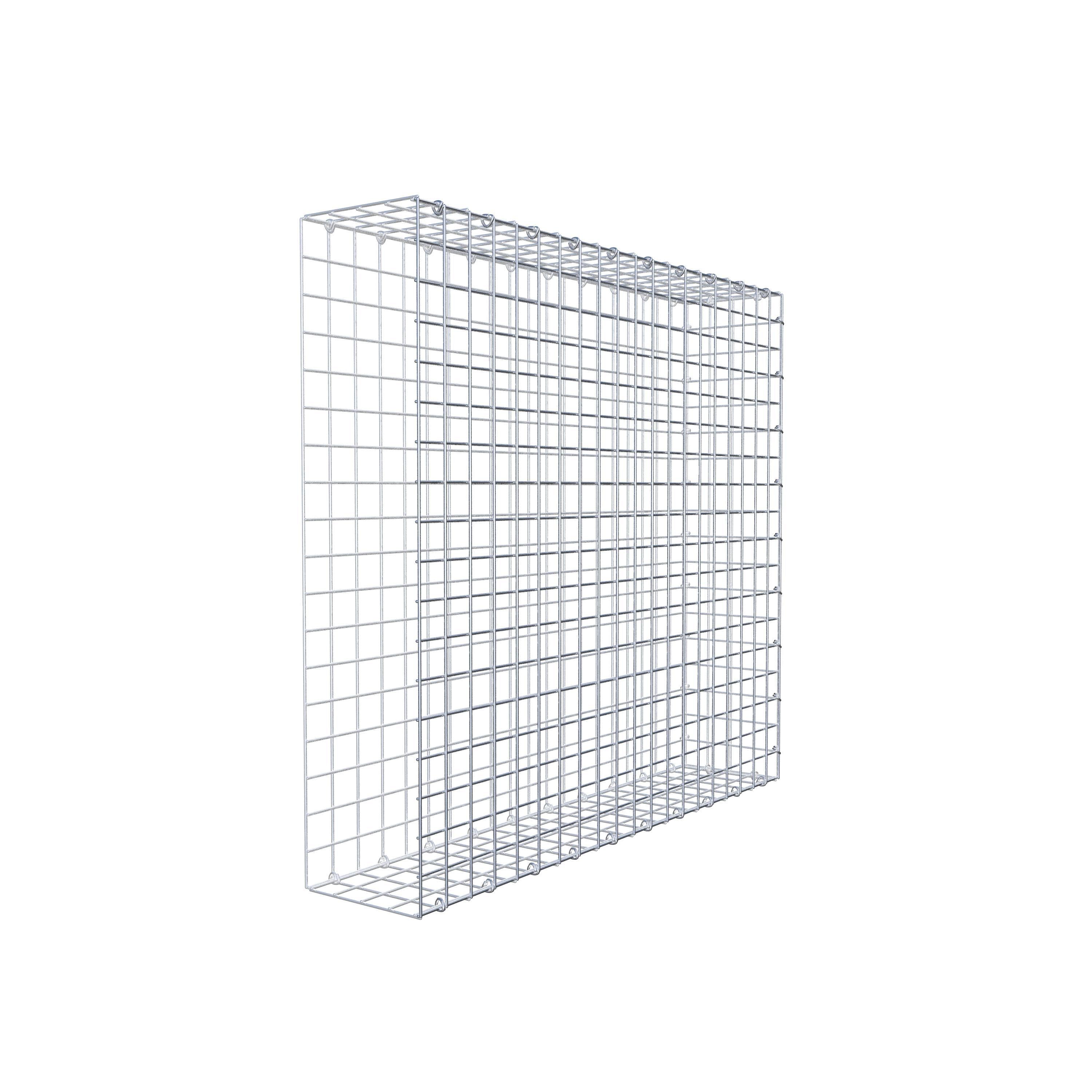 Gabion monté type 2 100 cm x 90 cm x 20 cm (L x H x P), maillage 5 cm x 5 cm, anneau en C