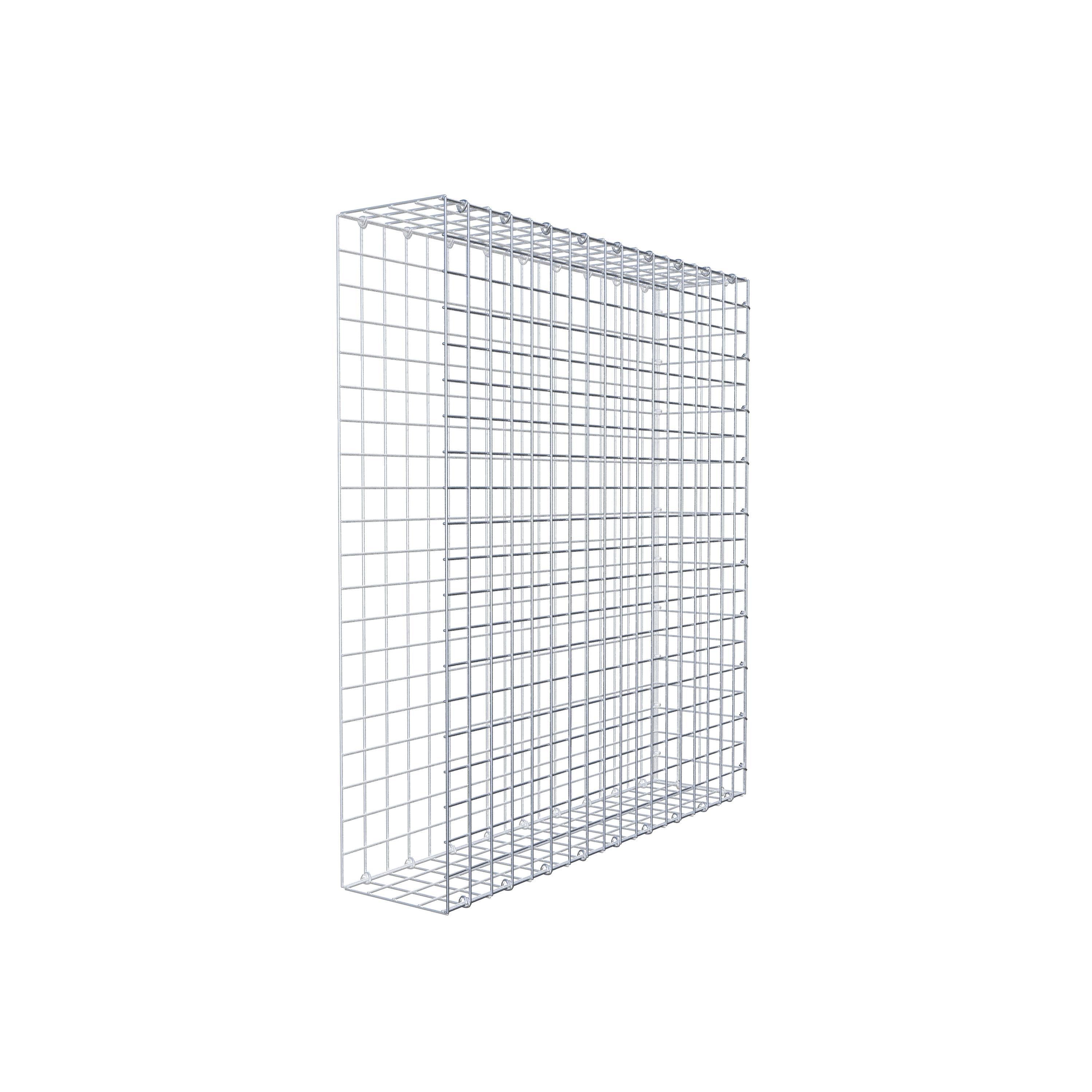 Gabion monté type 2 100 cm x 90 cm x 20 cm (L x H x P), maillage 5 cm x 5 cm, anneau en C