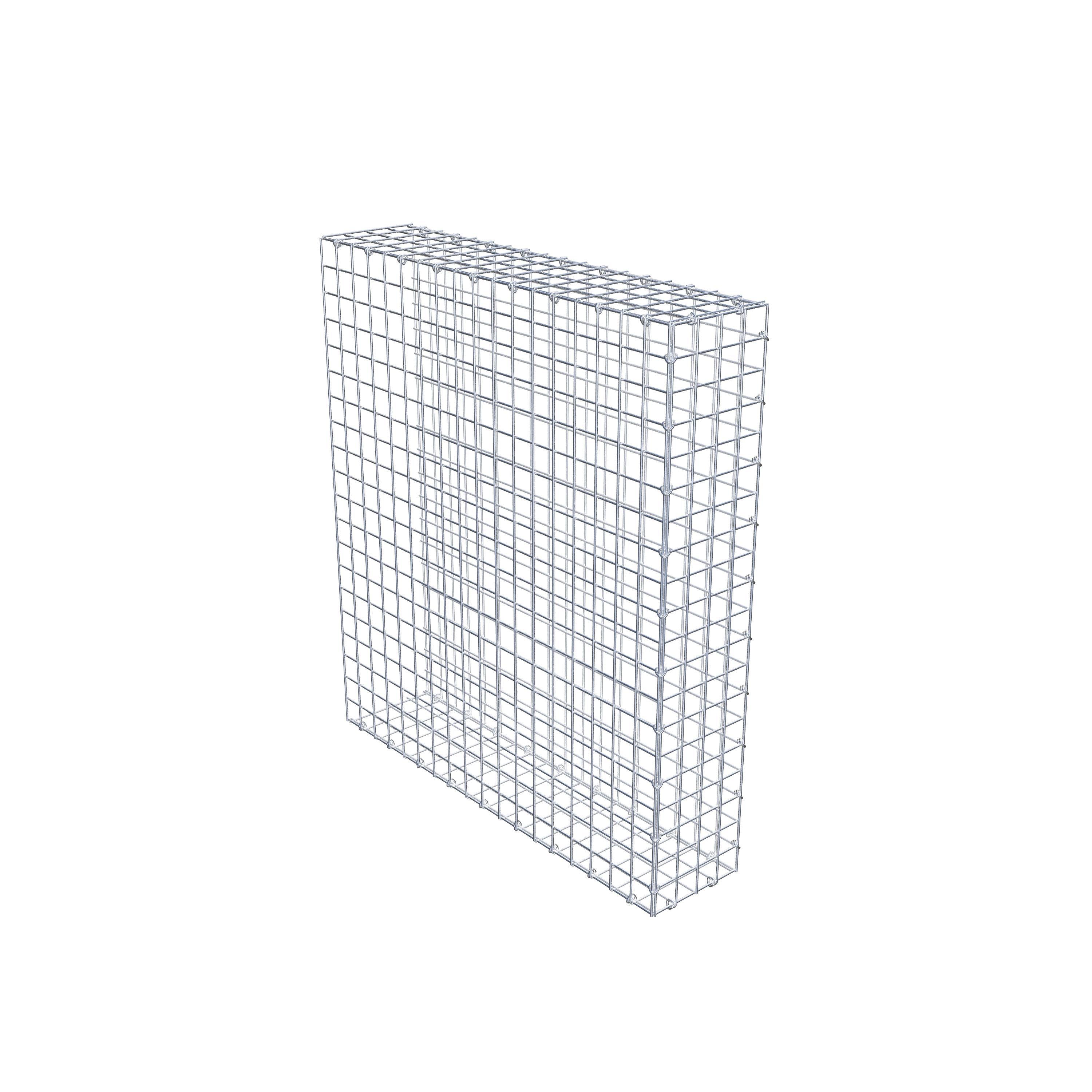 Gabion monté type 2 100 cm x 90 cm x 20 cm (L x H x P), maillage 5 cm x 5 cm, anneau en C