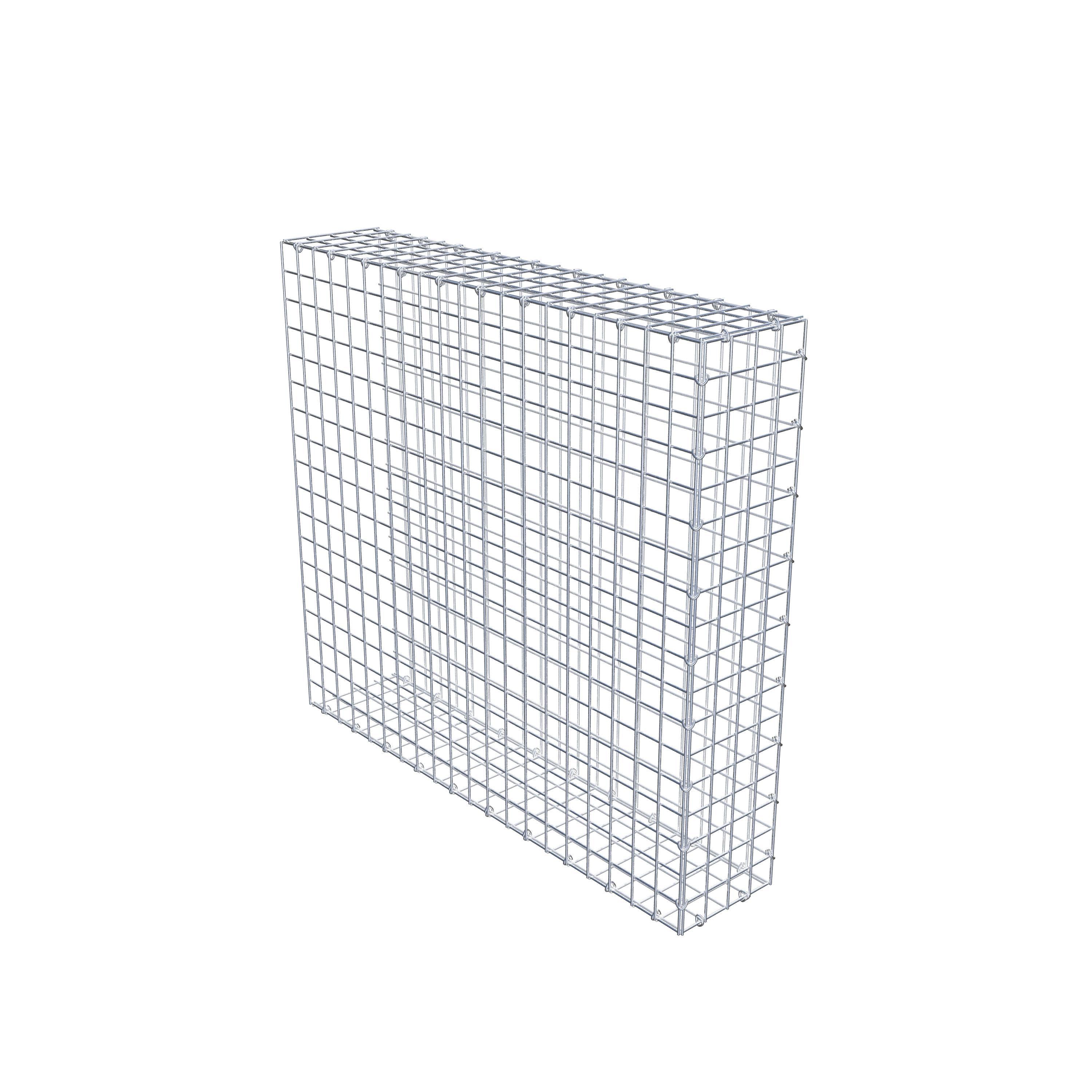 Gabion monté type 2 100 cm x 90 cm x 20 cm (L x H x P), maillage 5 cm x 5 cm, anneau en C