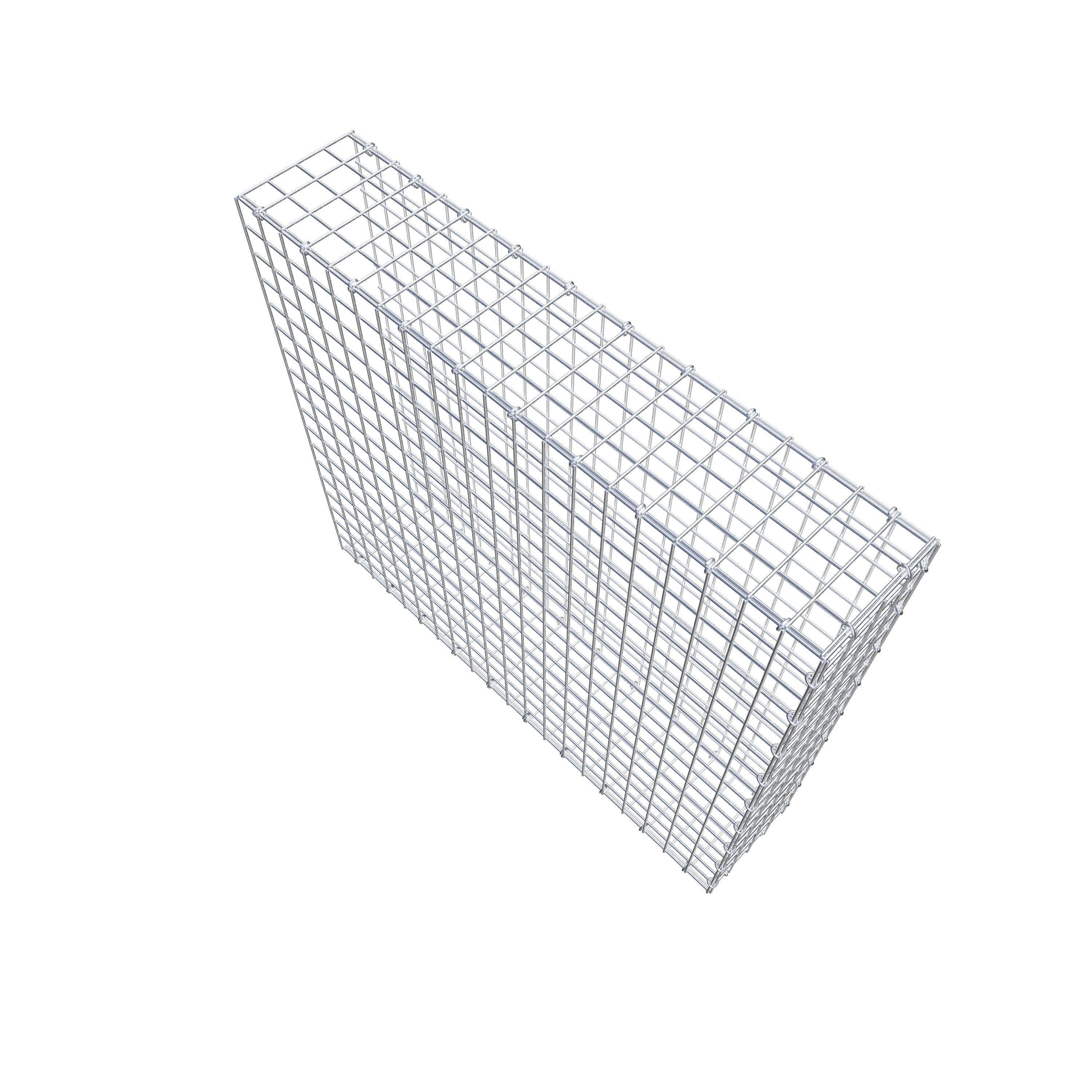 Gabion monté type 2 100 cm x 90 cm x 20 cm (L x H x P), maillage 5 cm x 5 cm, anneau en C