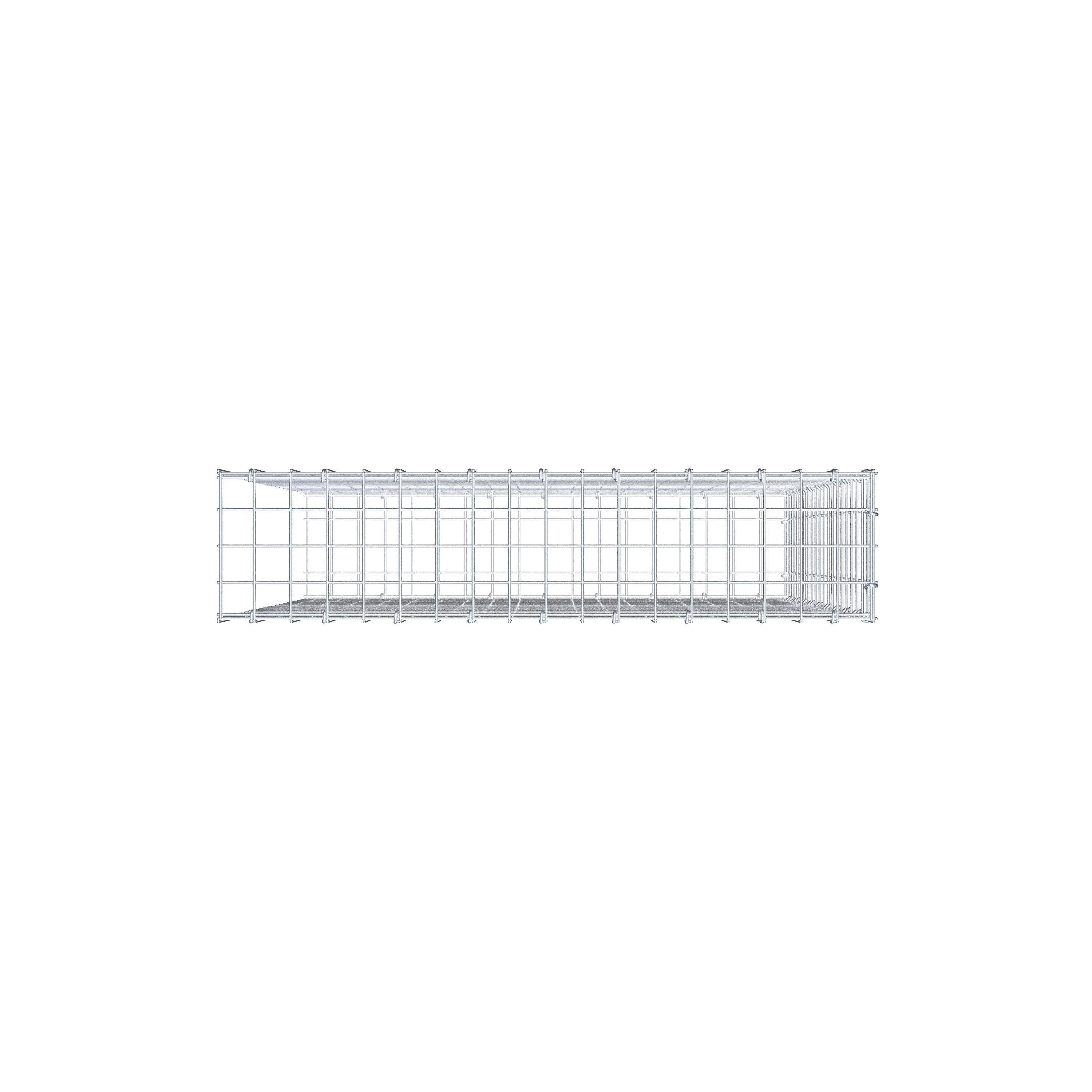 Gabion monté type 2 100 cm x 90 cm x 20 cm (L x H x P), maillage 5 cm x 5 cm, anneau en C