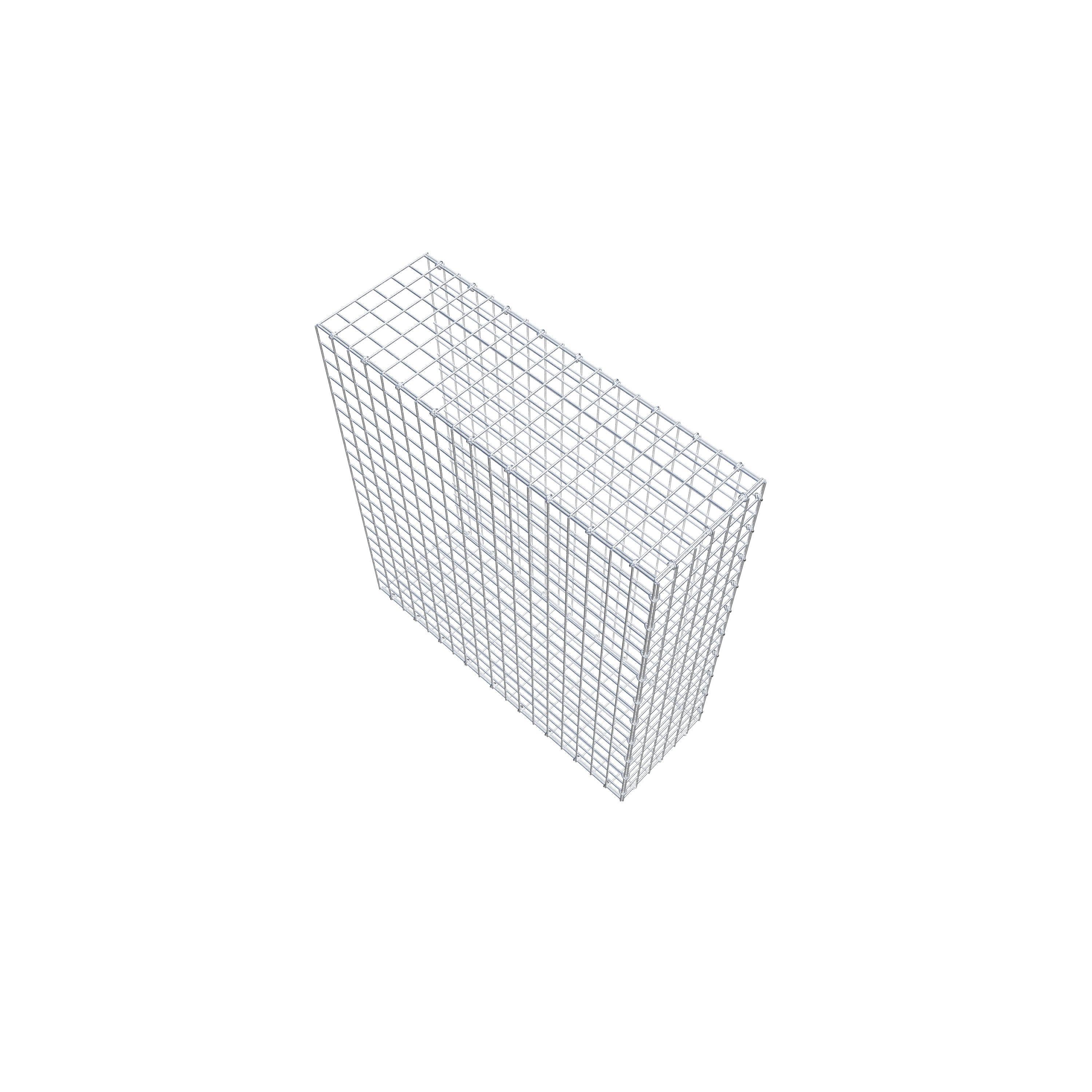 Gabion monté type 2 100 cm x 90 cm x 30 cm (L x H x P), maillage 5 cm x 5 cm, anneau en C