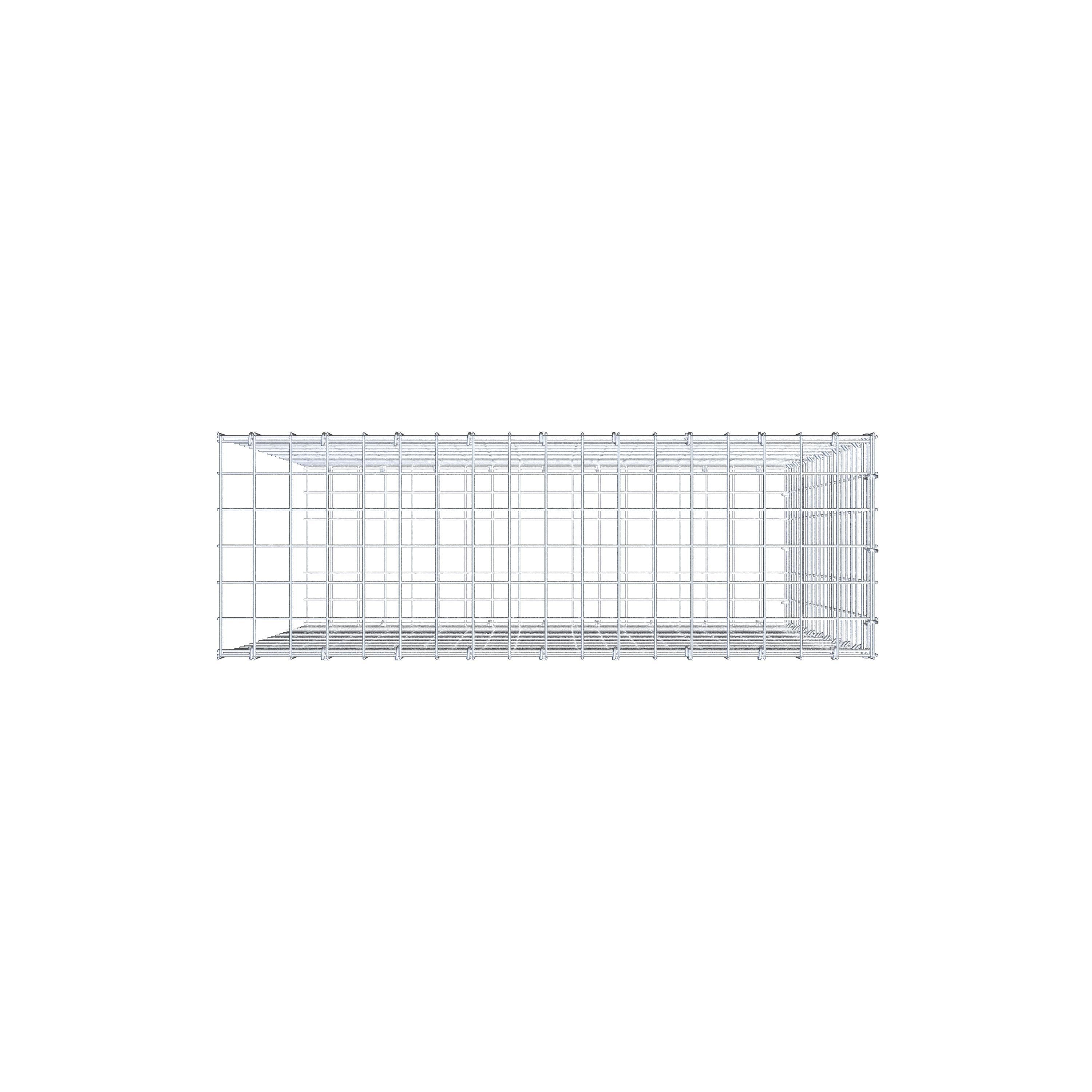 Gabion monté type 2 100 cm x 90 cm x 30 cm (L x H x P), maillage 5 cm x 5 cm, anneau en C