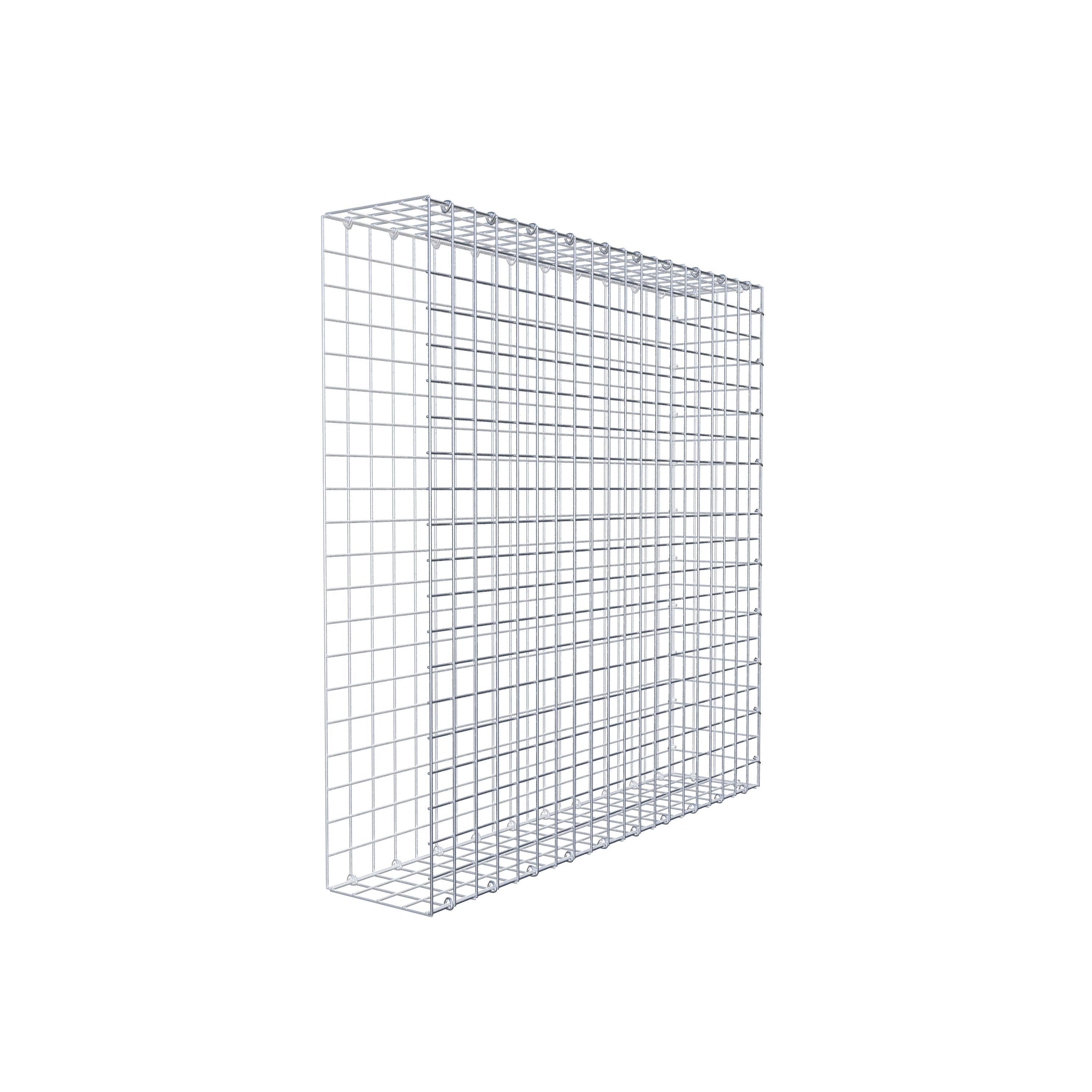 Gabion monté type 2 100 cm x 100 cm x 20 cm (L x H x P), maillage 5 cm x 5 cm, anneau en C