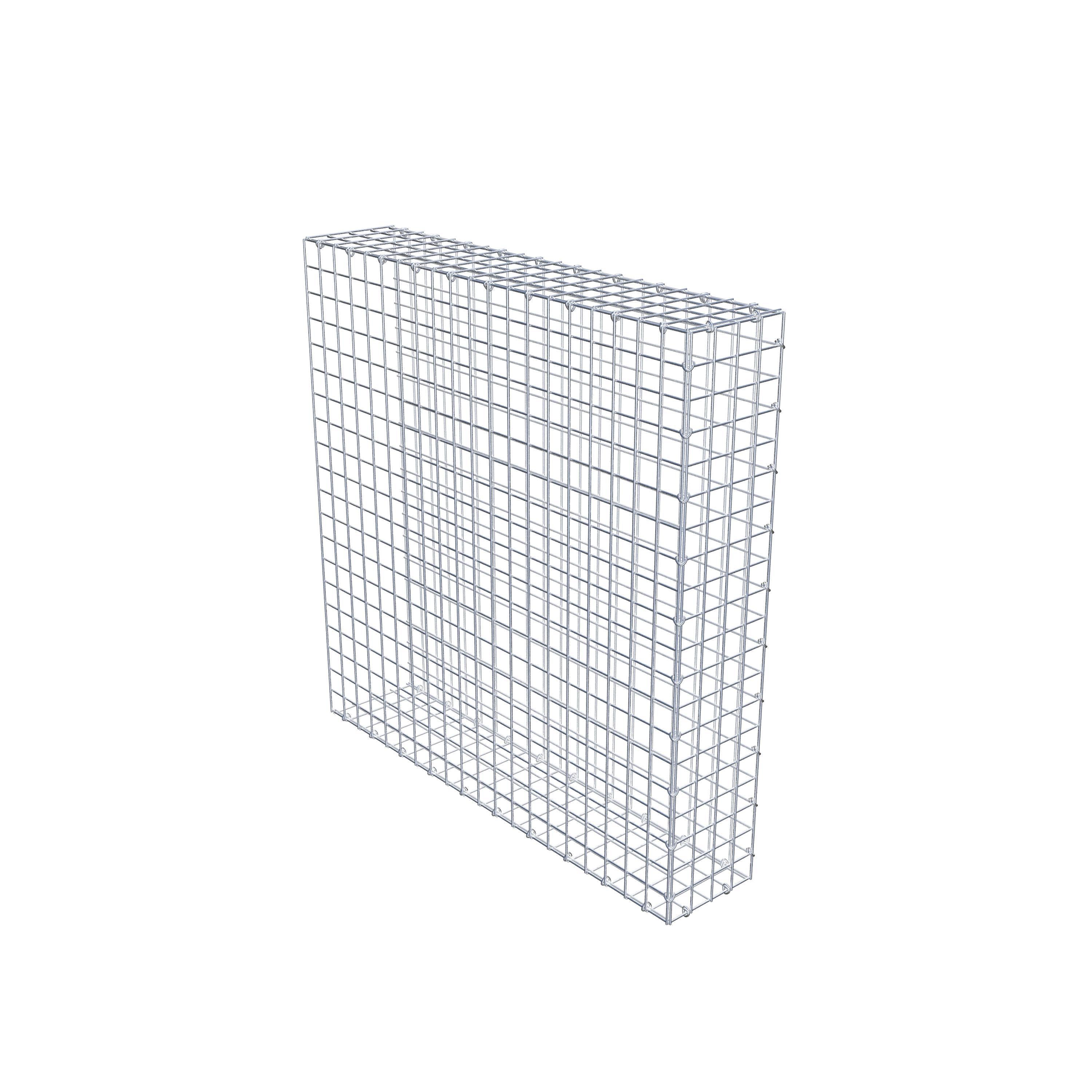 Gabion monté type 2 100 cm x 100 cm x 20 cm (L x H x P), maillage 5 cm x 5 cm, anneau en C