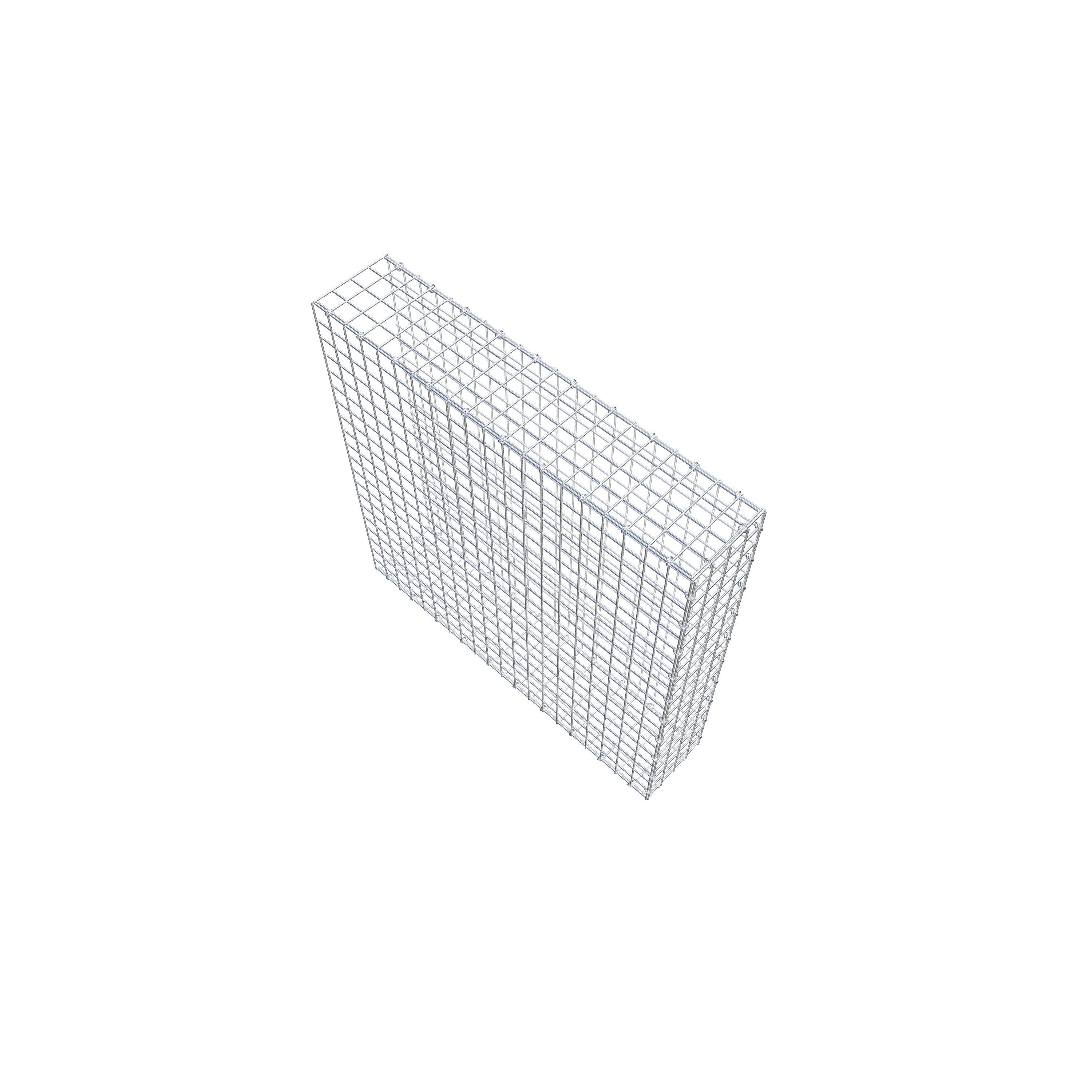 Gabion monté type 2 100 cm x 100 cm x 20 cm (L x H x P), maillage 5 cm x 5 cm, anneau en C