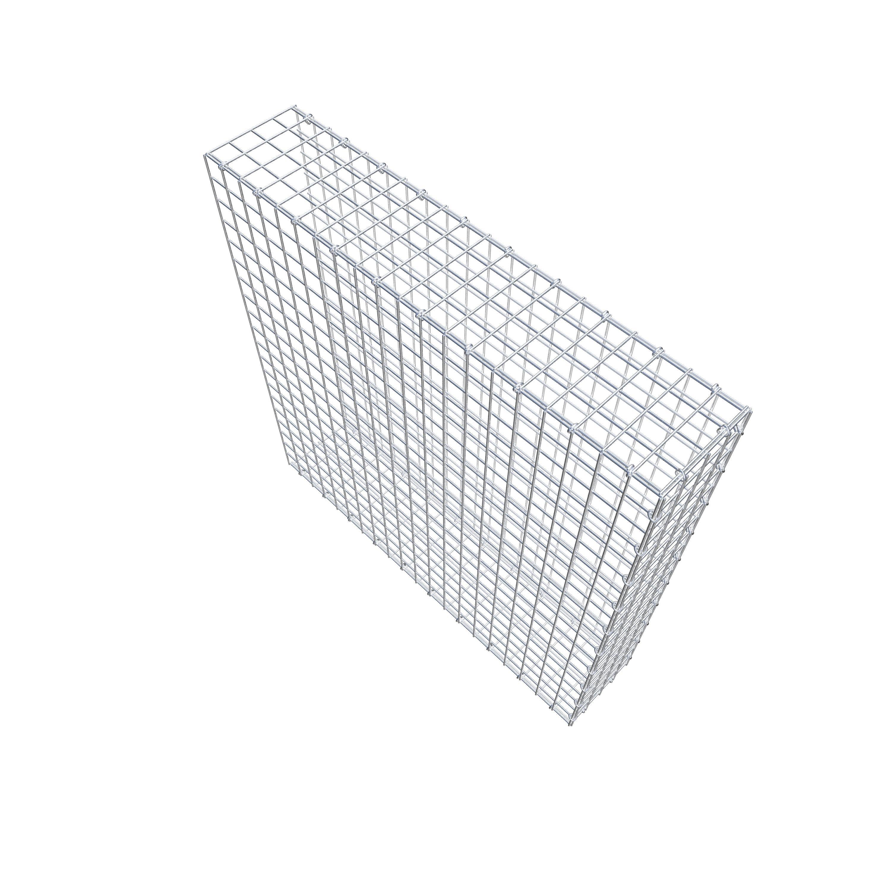 Gabion monté type 2 100 cm x 100 cm x 20 cm (L x H x P), maillage 5 cm x 5 cm, anneau en C