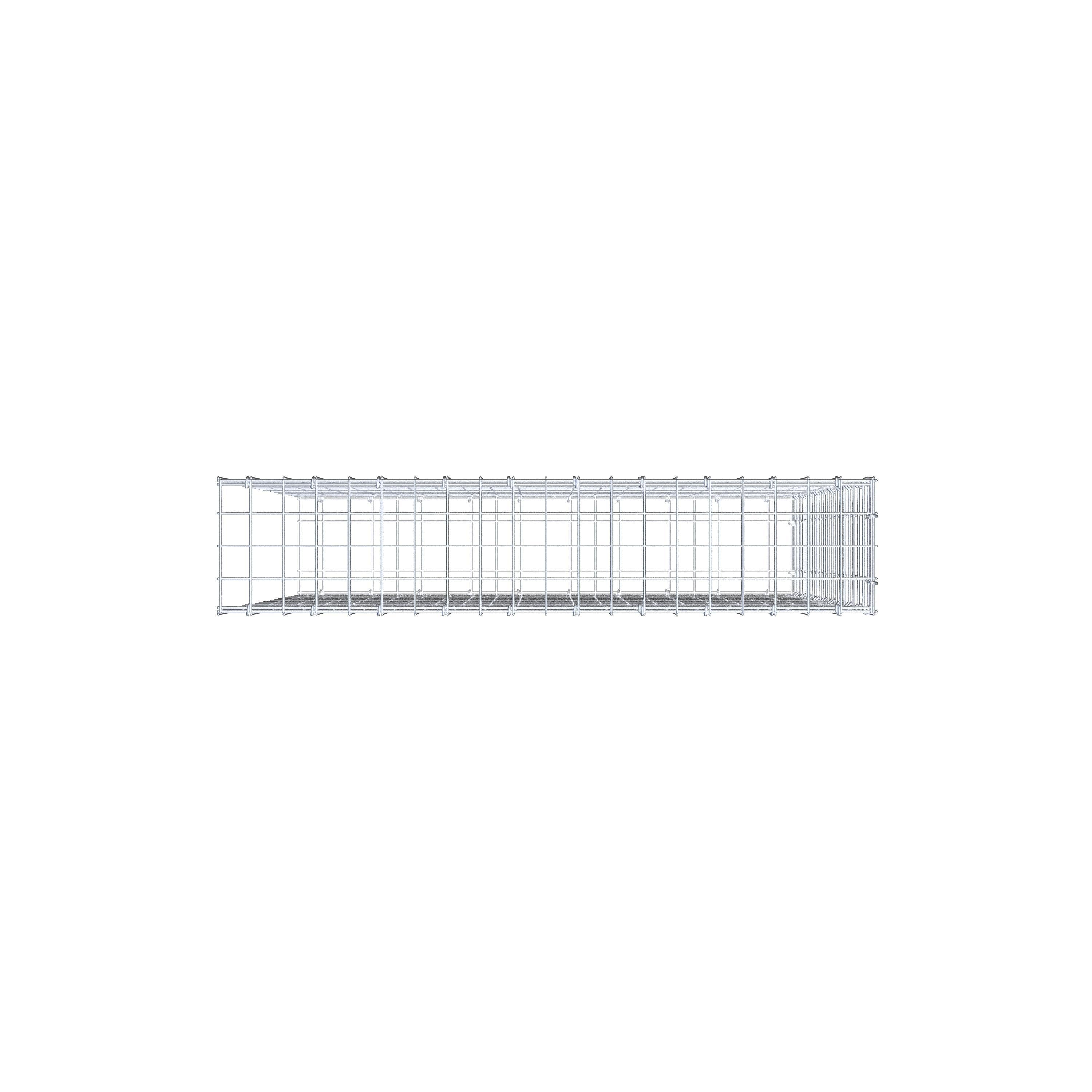 Gabion monté type 2 100 cm x 100 cm x 20 cm (L x H x P), maillage 5 cm x 5 cm, anneau en C