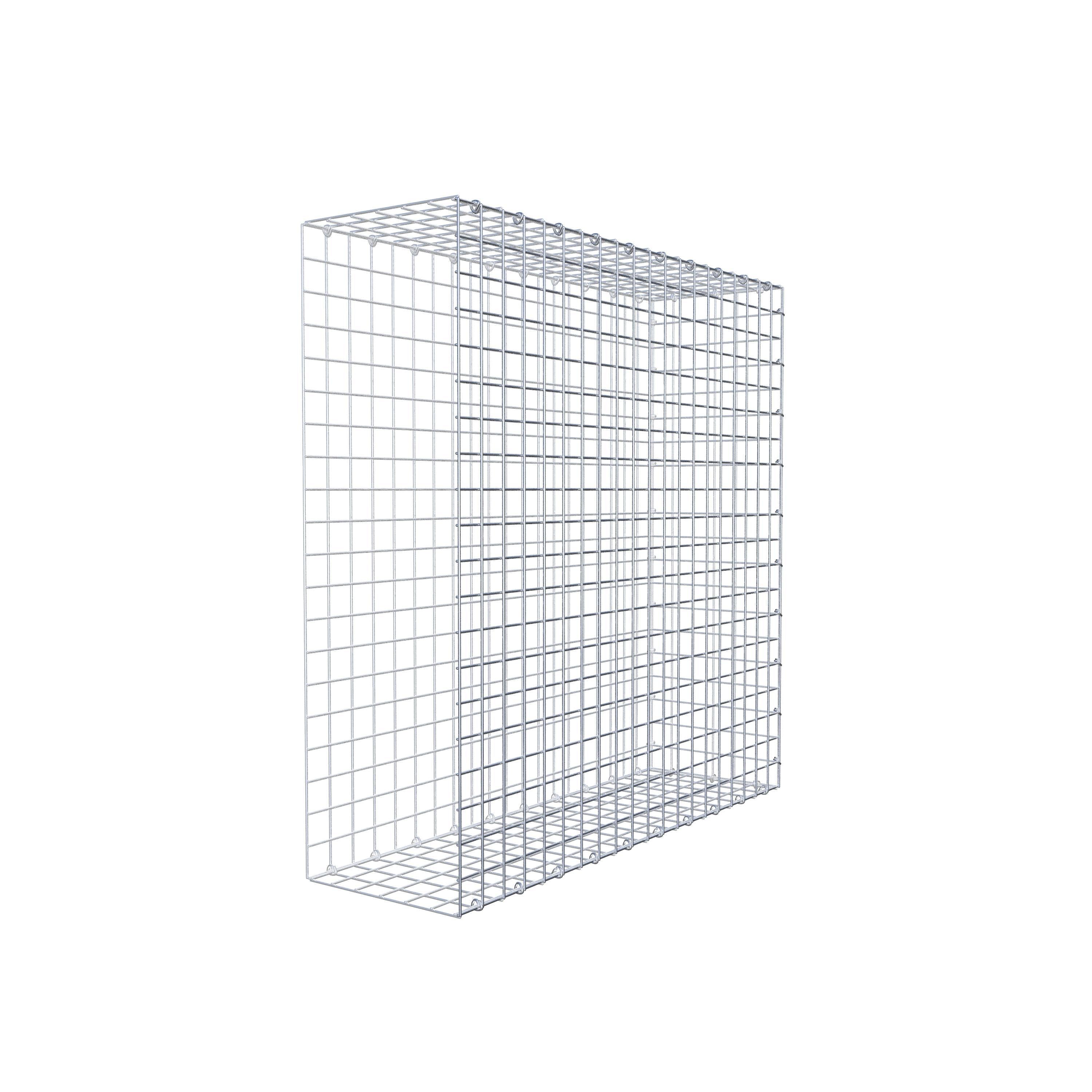 Gabion monté type 2 100 cm x 100 cm x 30 cm (L x H x P), maillage 5 cm x 5 cm, anneau en C