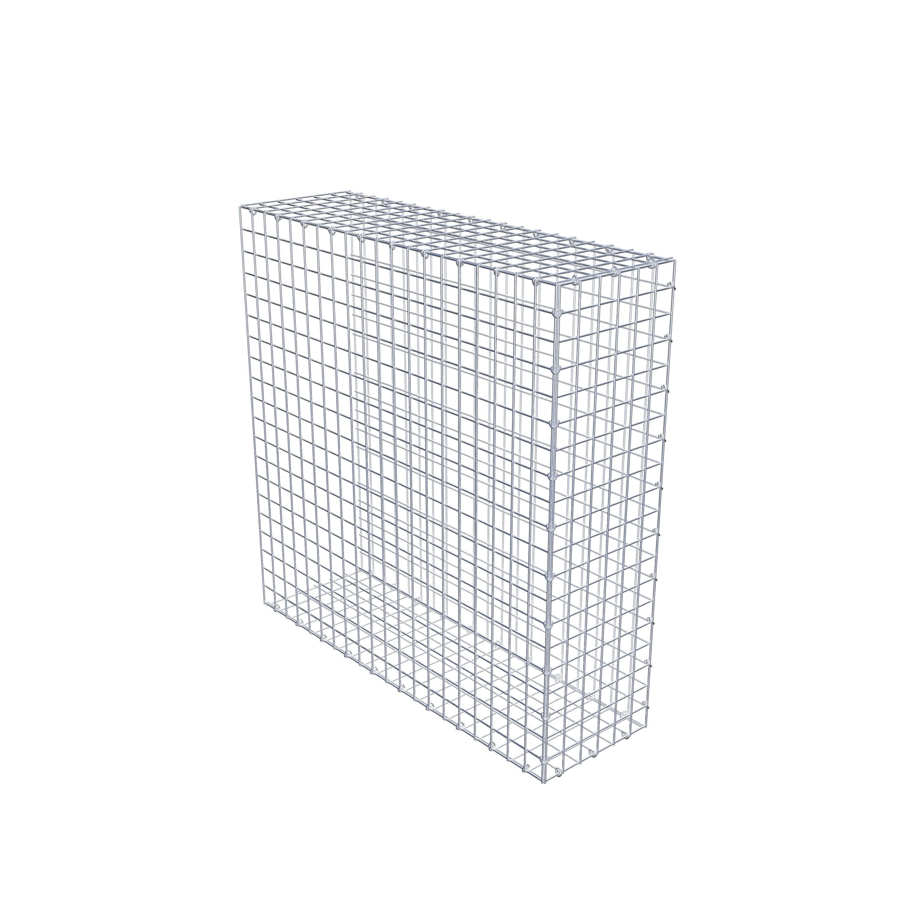 Gabion monté type 2 100 cm x 100 cm x 30 cm (L x H x P), maillage 5 cm x 5 cm, anneau en C