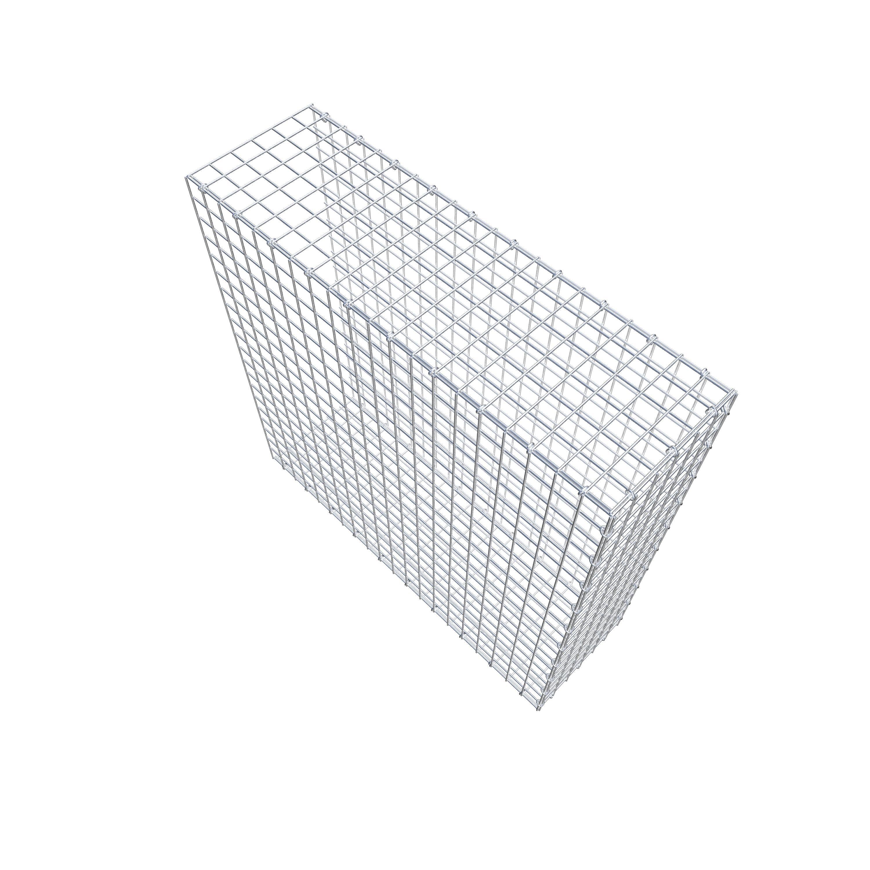 Gabion monté type 2 100 cm x 100 cm x 30 cm (L x H x P), maillage 5 cm x 5 cm, anneau en C