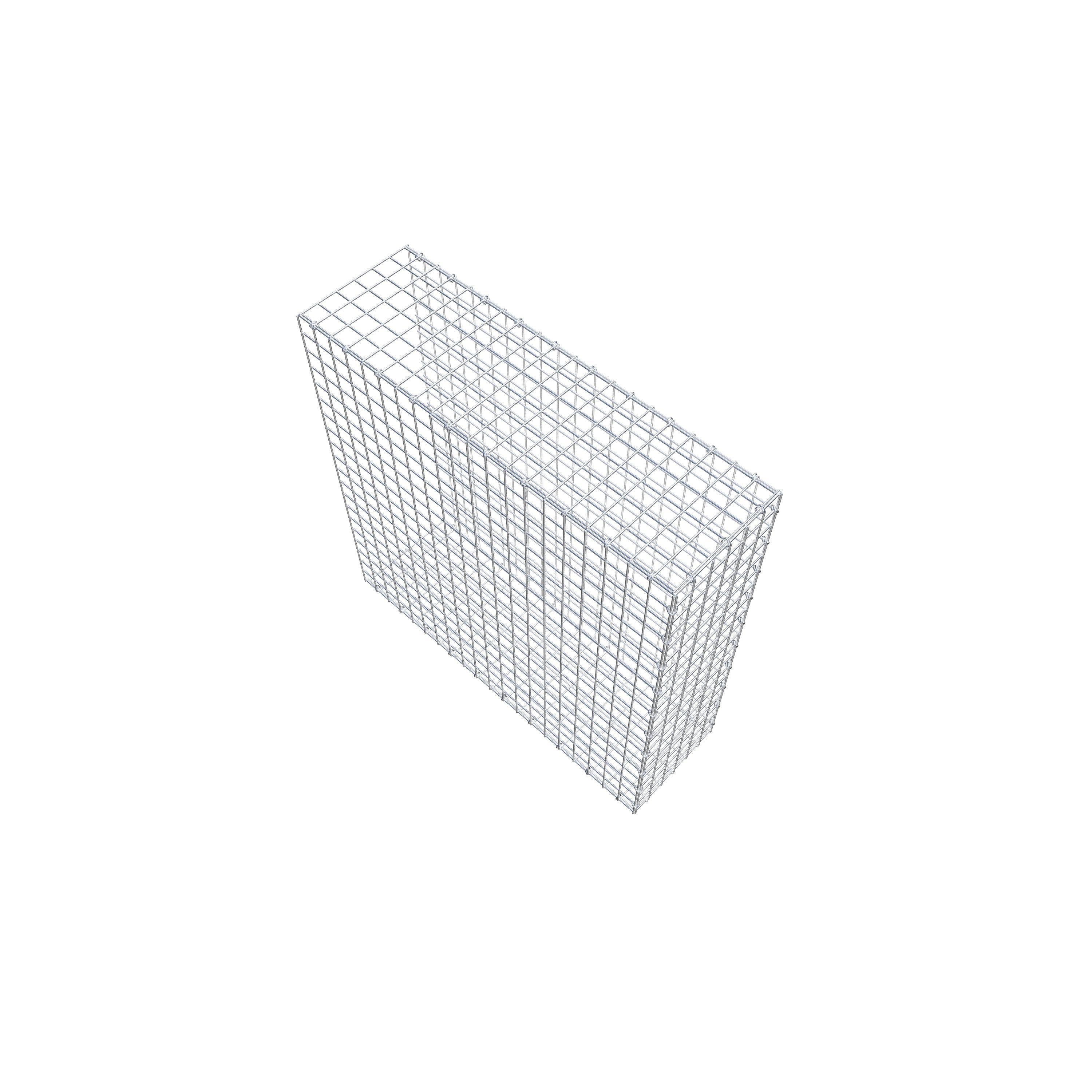 Gabion monté type 2 100 cm x 100 cm x 30 cm (L x H x P), maillage 5 cm x 5 cm, anneau en C