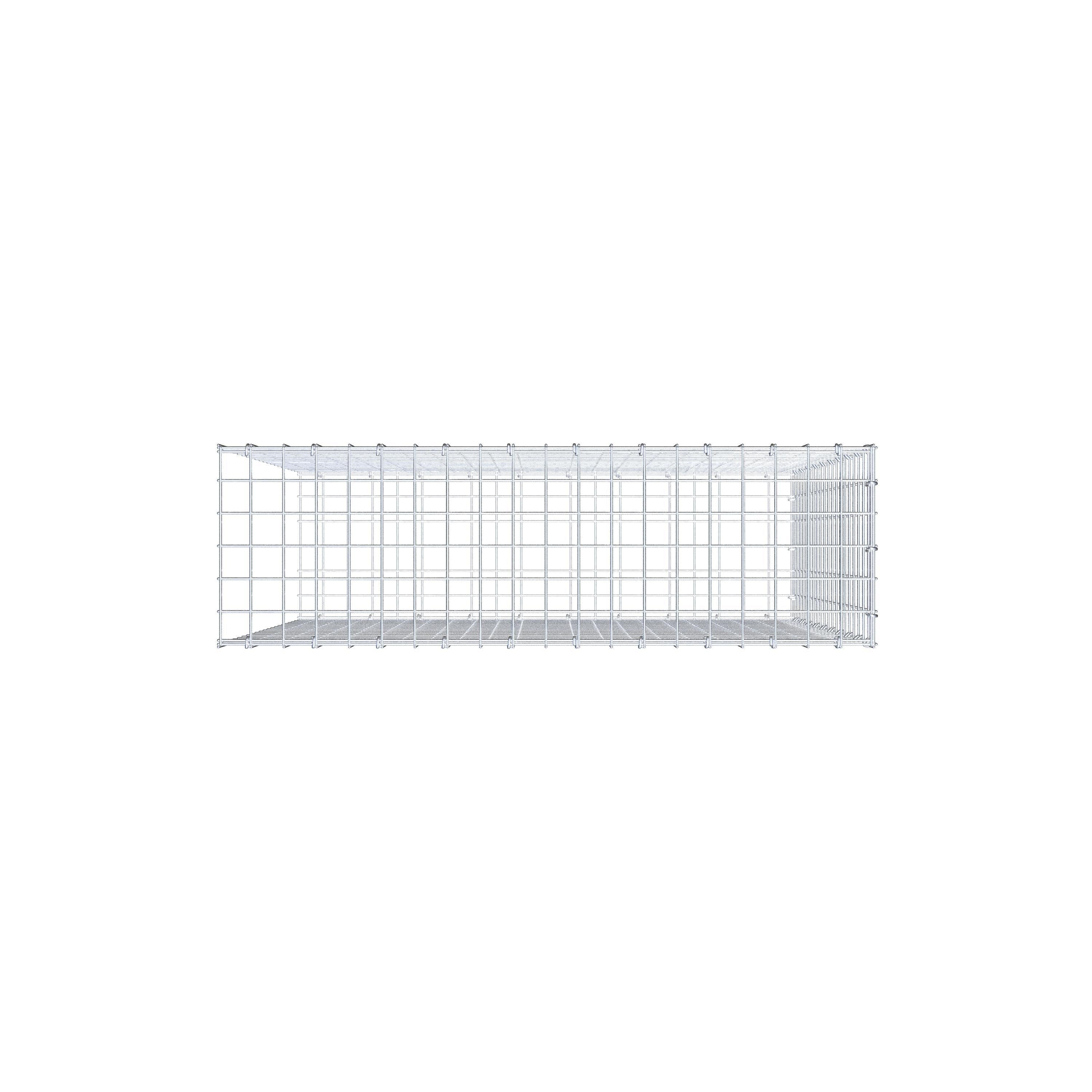 Gabion monté type 2 100 cm x 100 cm x 30 cm (L x H x P), maillage 5 cm x 5 cm, anneau en C