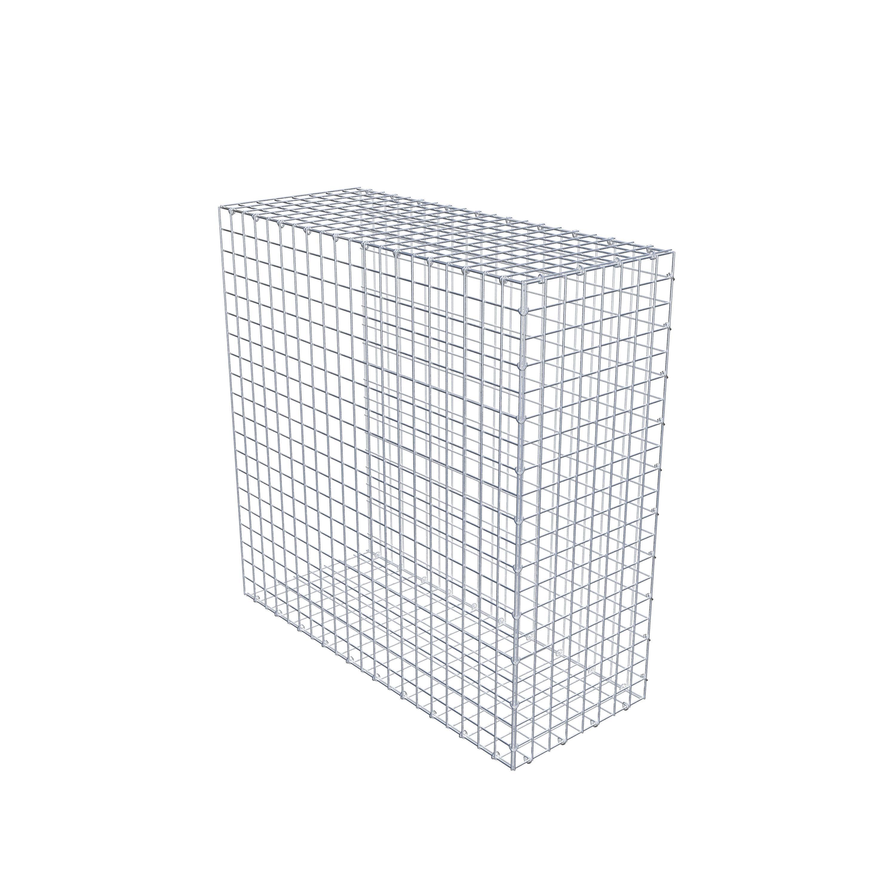 Gabion monté type 2 100 cm x 100 cm x 40 cm (L x H x P), maillage 5 cm x 5 cm, anneau en C