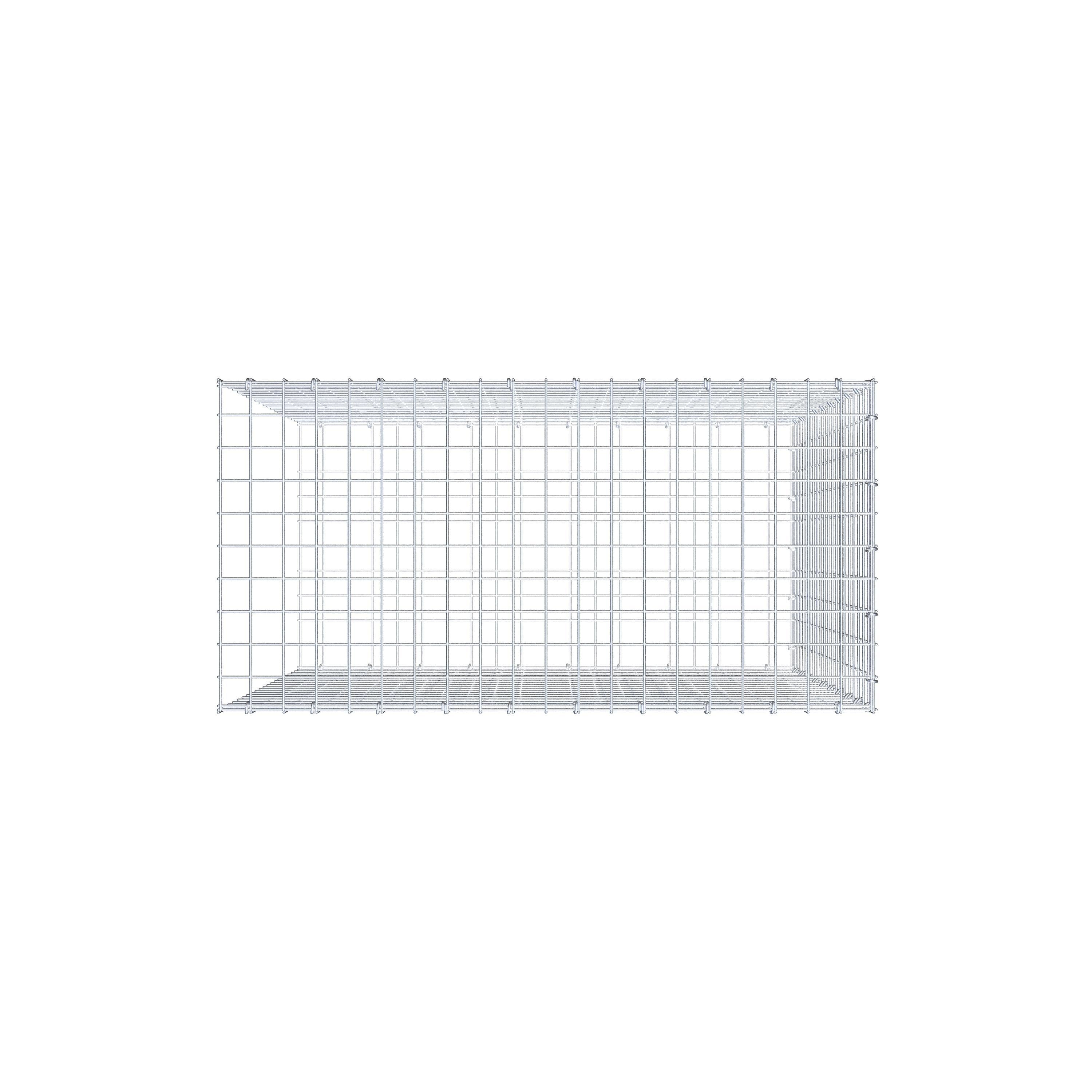 Gabion monté type 2 100 cm x 100 cm x 50 cm (L x H x P), maillage 5 cm x 5 cm, anneau en C