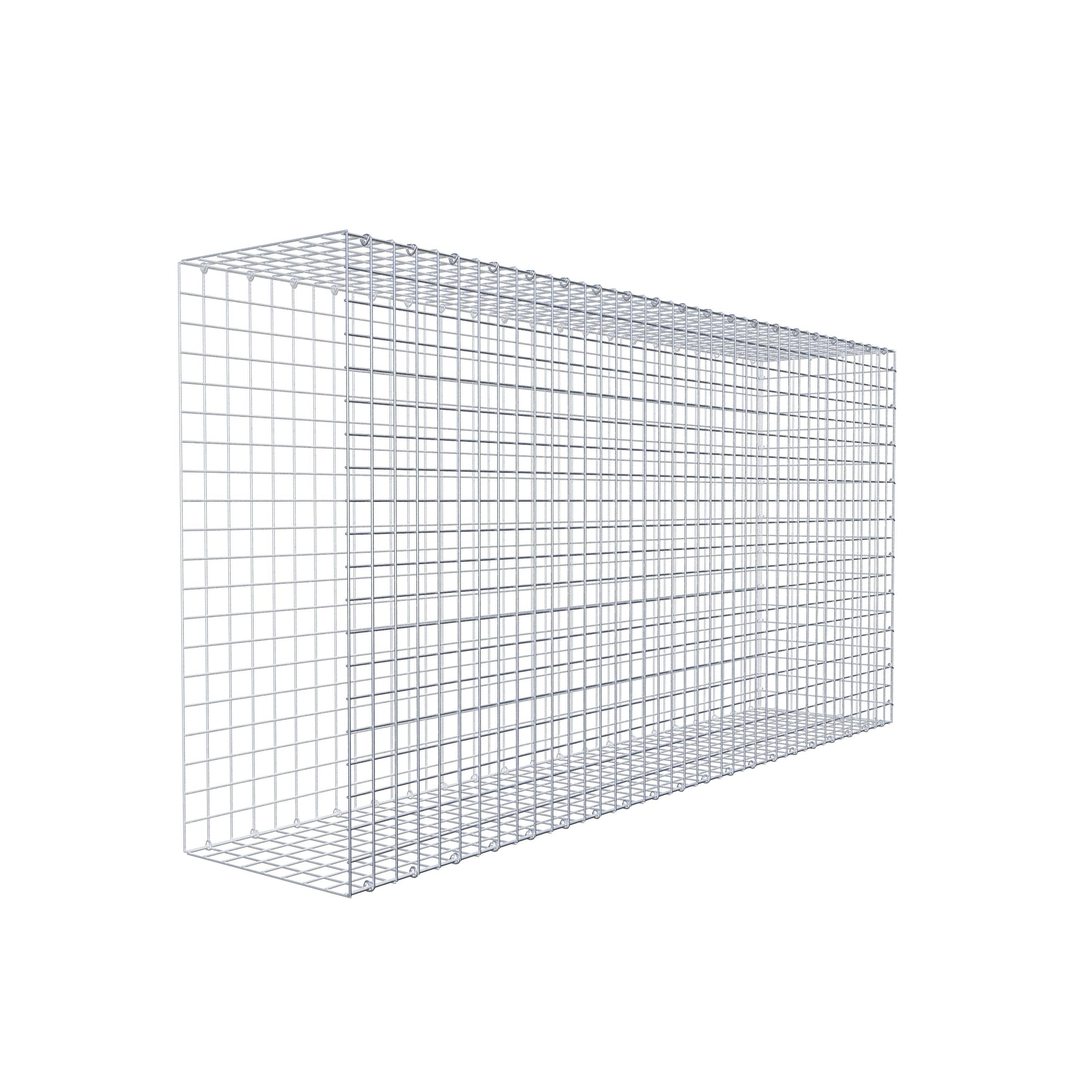 Gabion monté type 2 200 cm x 100 cm x 40 cm (L x H x P), maillage 5 cm x 5 cm, anneau en C