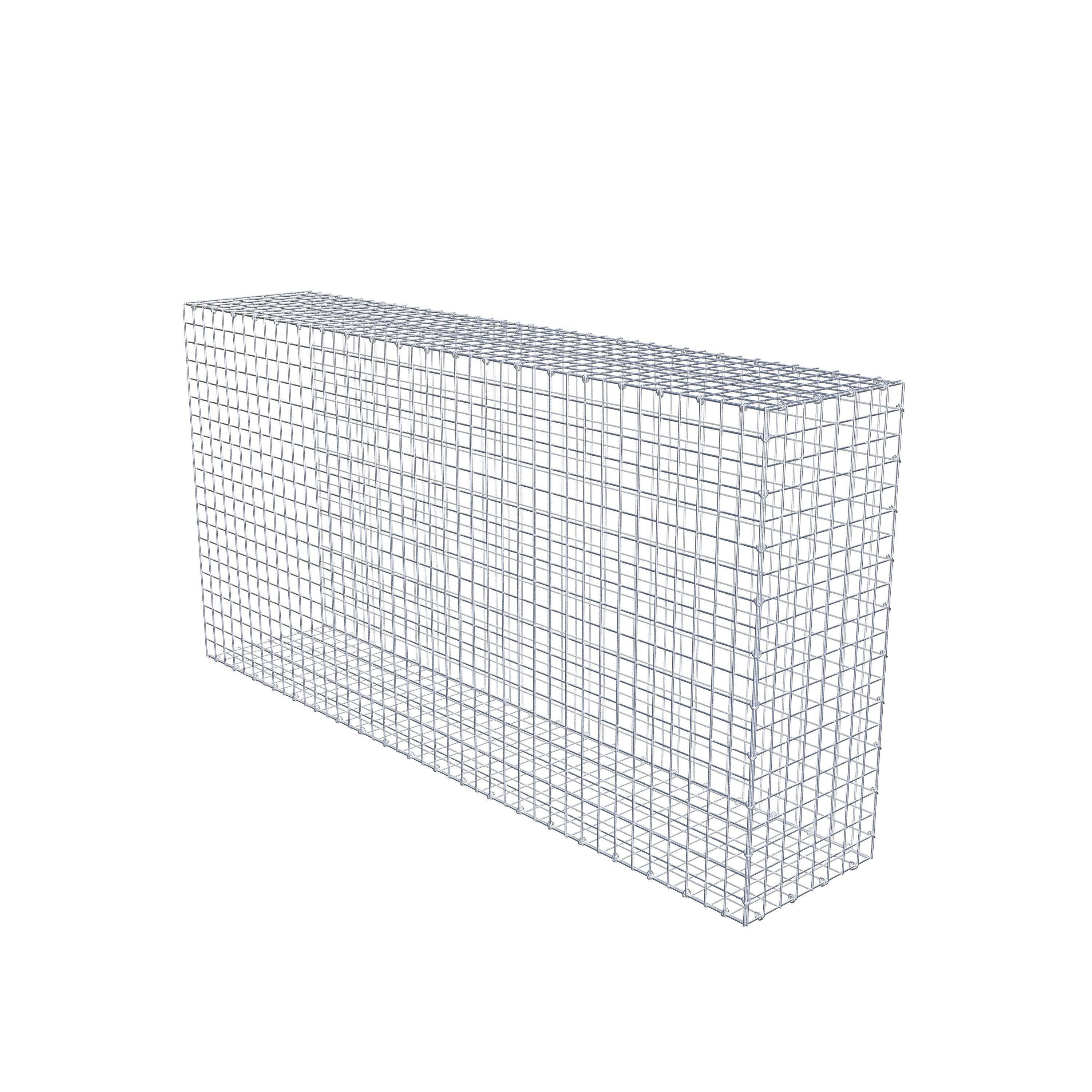 Gabion monté type 2 200 cm x 100 cm x 40 cm (L x H x P), maillage 5 cm x 5 cm, anneau en C