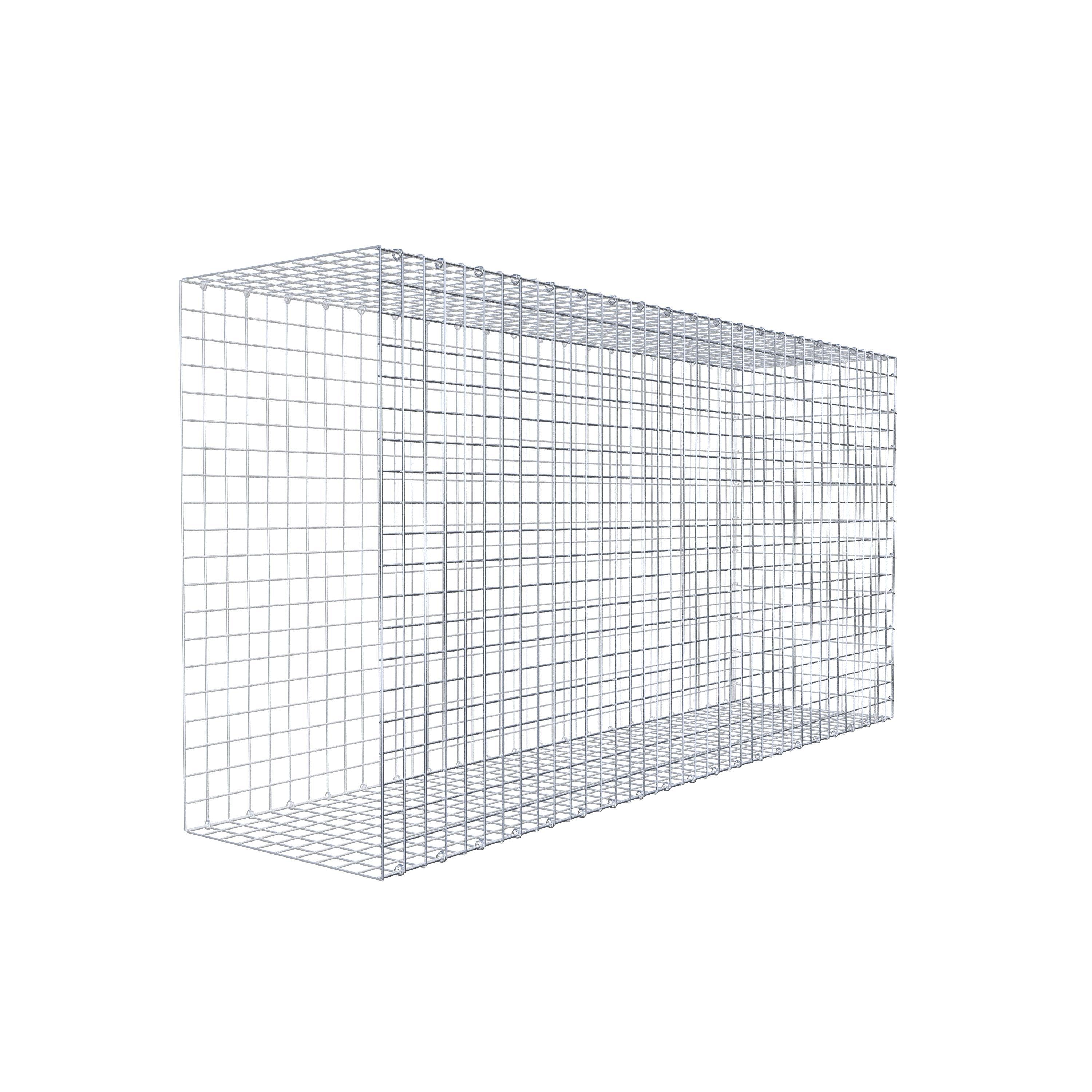 Gabion monté type 2 200 cm x 100 cm x 50 cm (L x H x P), maillage 5 cm x 5 cm, anneau en C