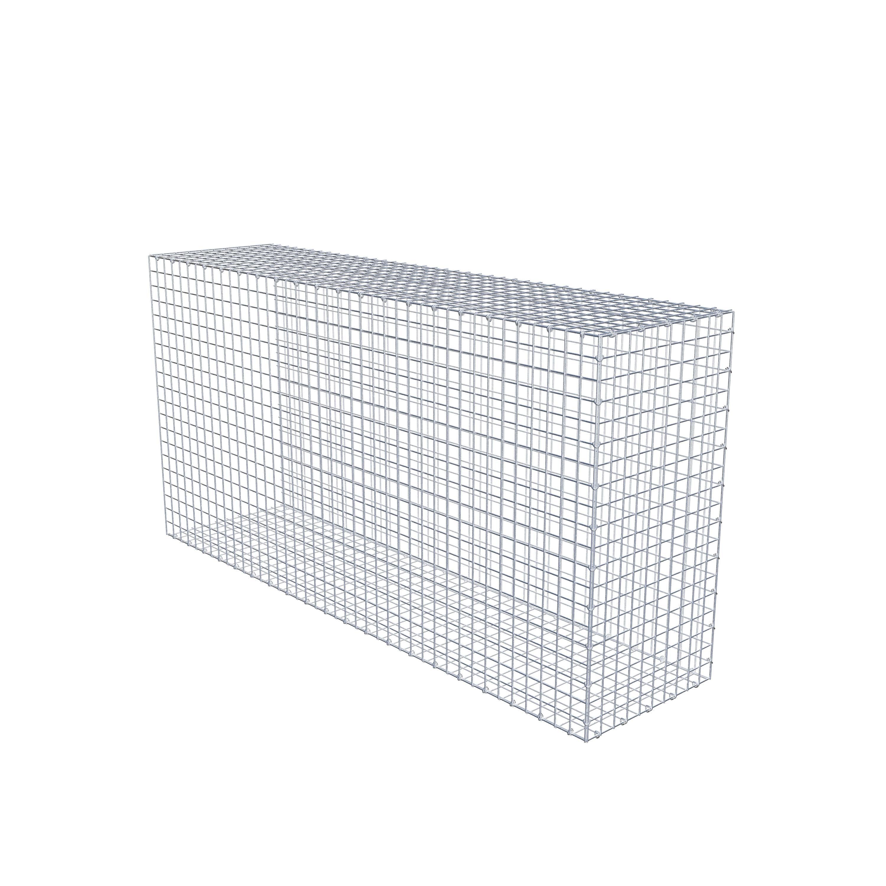 Gabion monté type 2 200 cm x 100 cm x 50 cm (L x H x P), maillage 5 cm x 5 cm, anneau en C