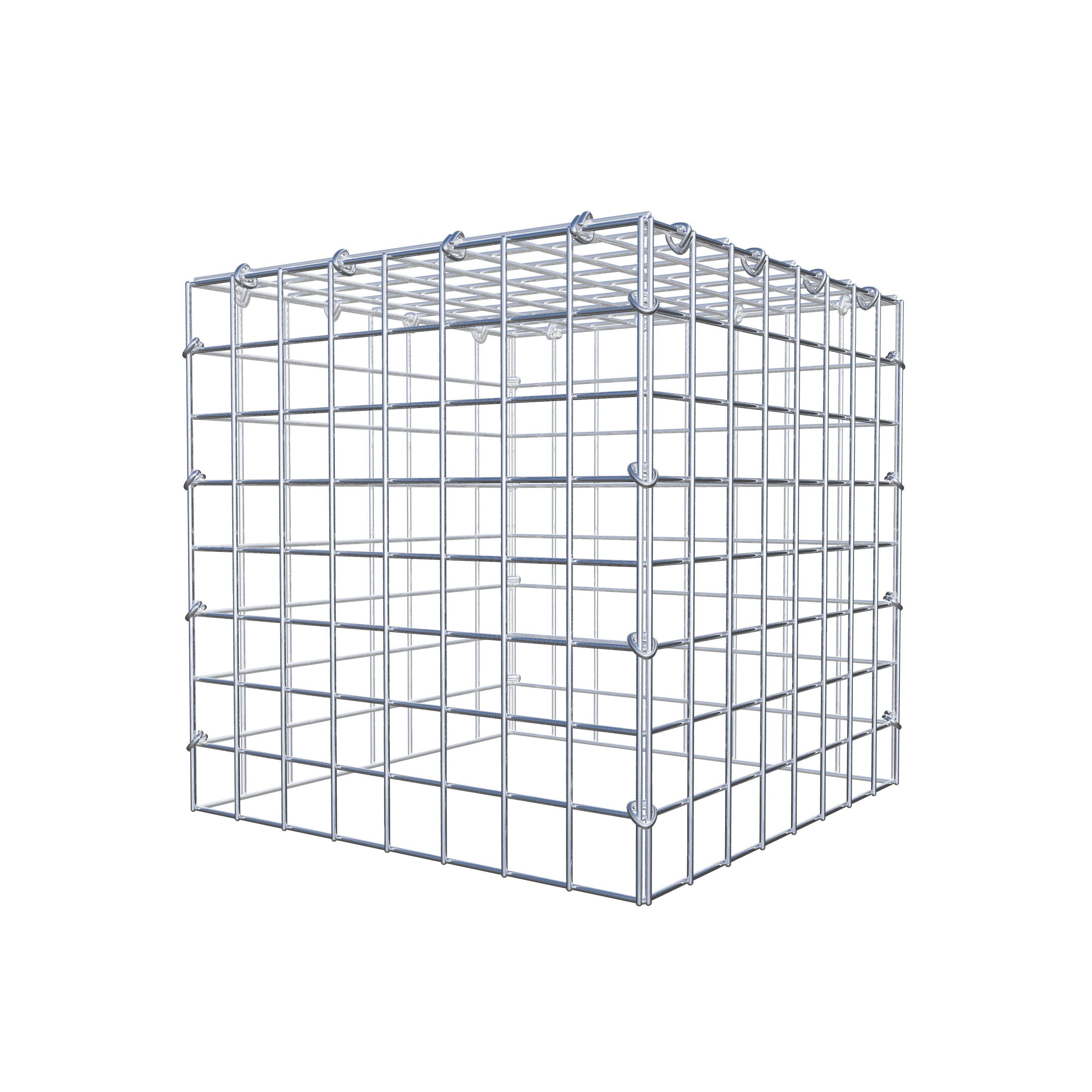 Gabion monté type 3 40 cm x 40 cm x 40 cm (L x H x P), maillage 5 cm x 5 cm, anneau en C