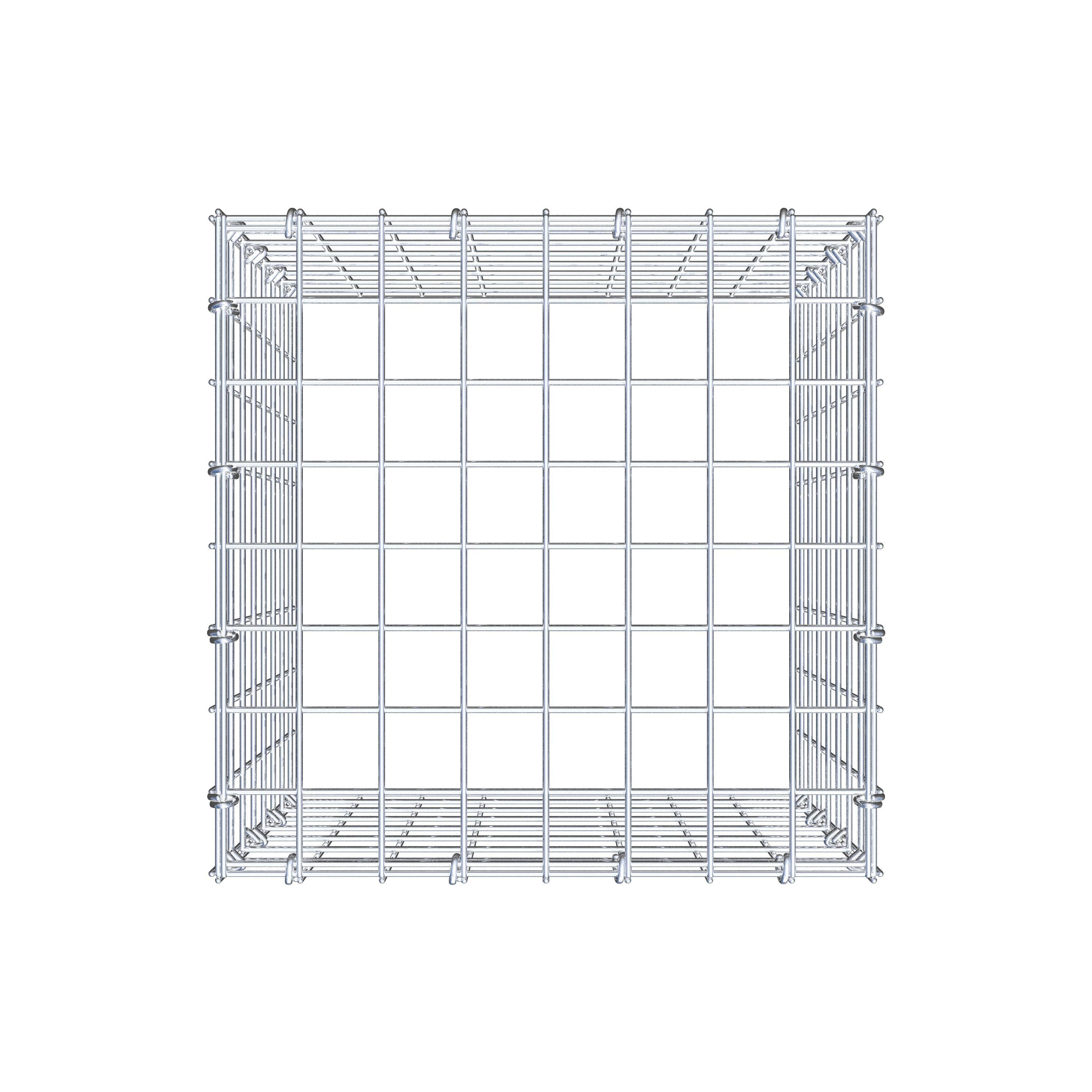 Gabion monté type 3 40 cm x 40 cm x 40 cm (L x H x P), maillage 5 cm x 5 cm, anneau en C