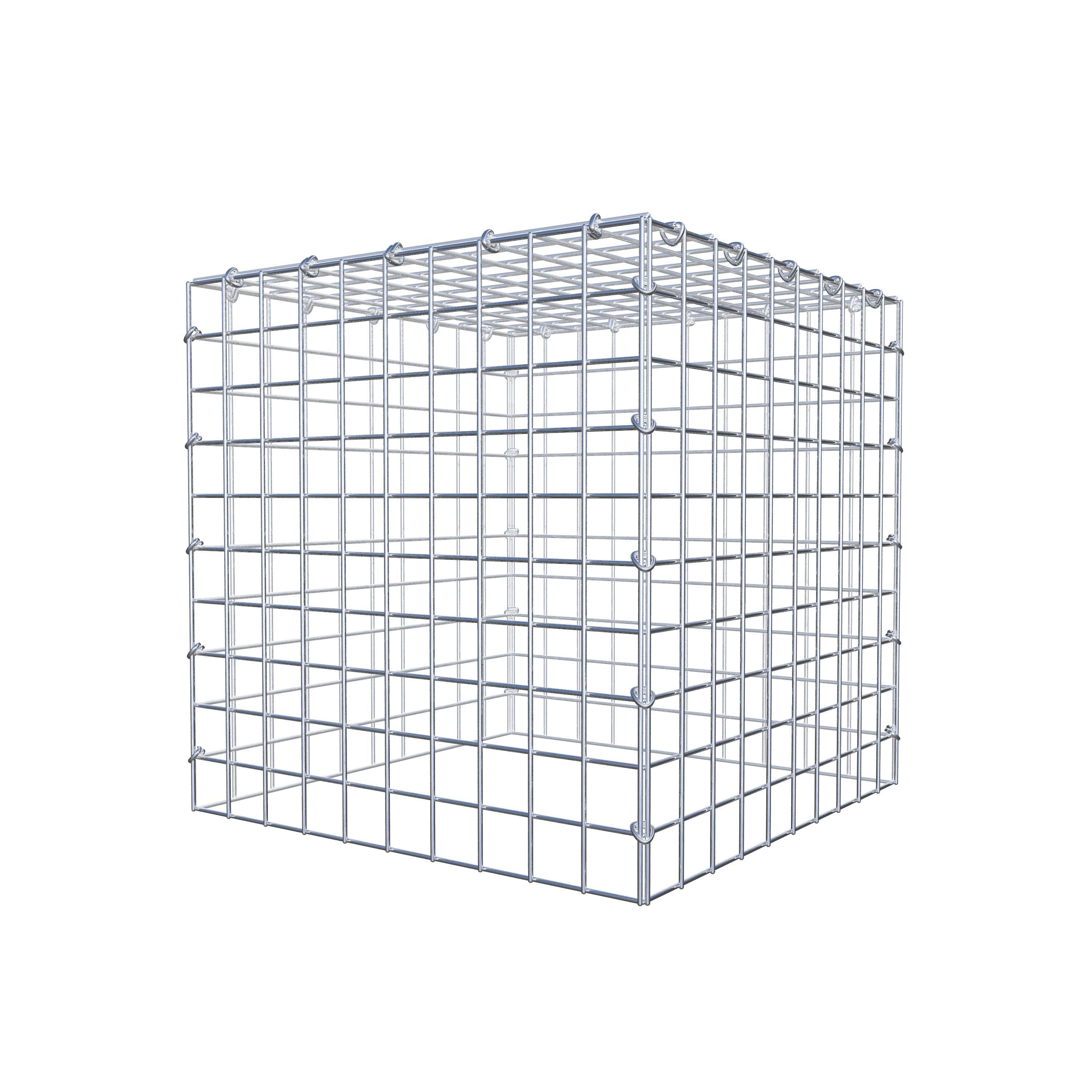 Gabion monté type 3 50 cm x 50 cm x 50 cm (L x H x P), maillage 5 cm x 5 cm, anneau en C