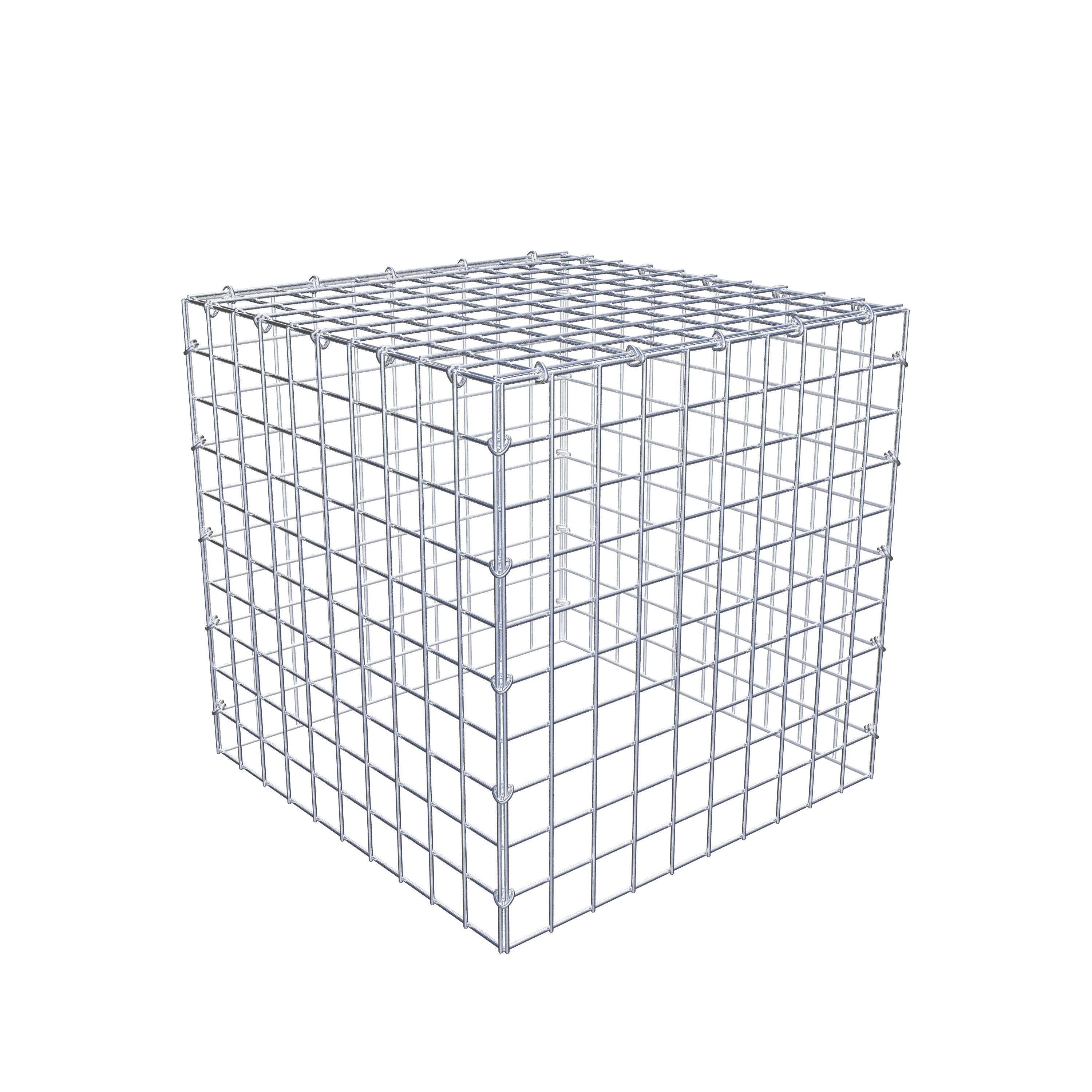 Gabion monté type 3 50 cm x 50 cm x 50 cm (L x H x P), maillage 5 cm x 5 cm, anneau en C