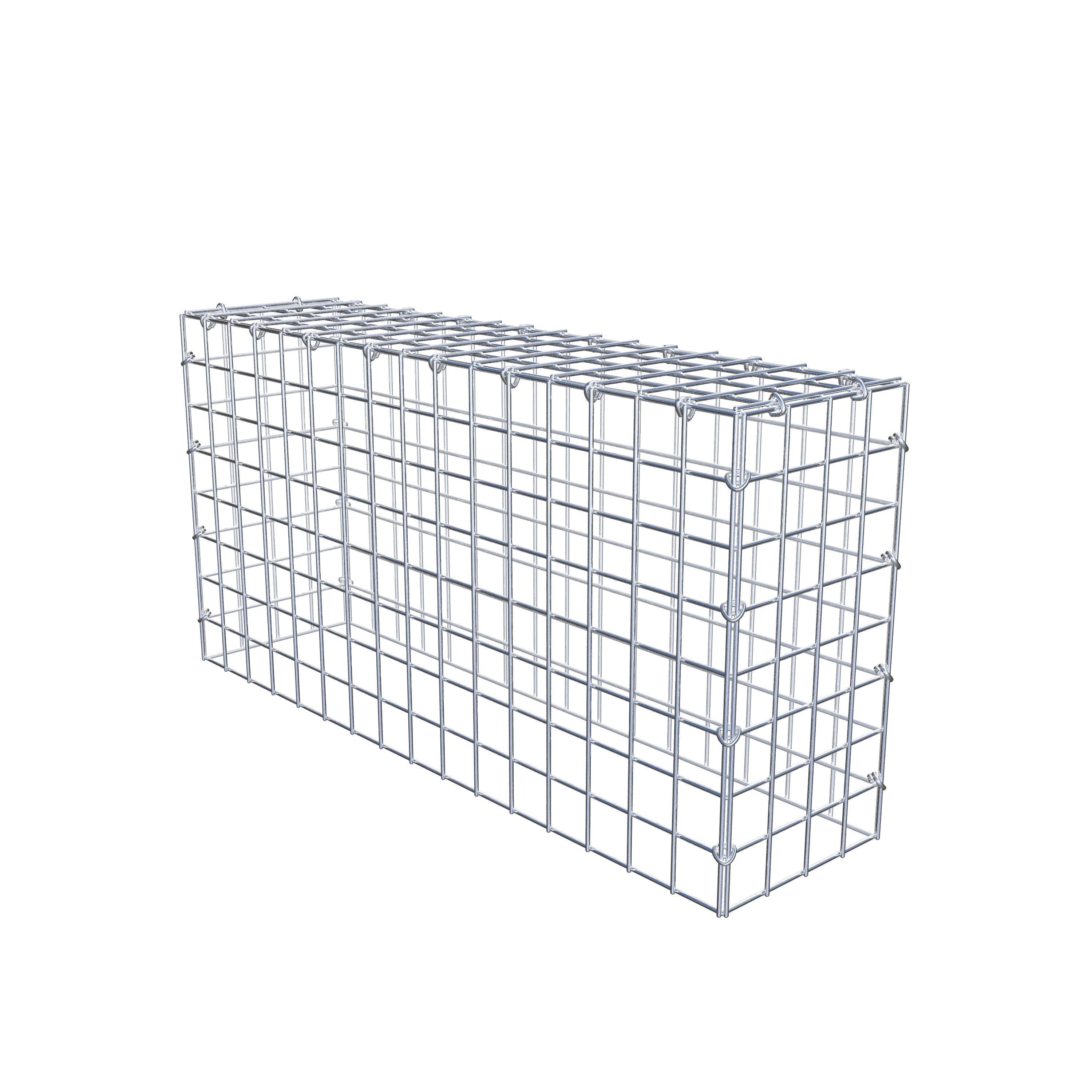 Gabion monté type 3 80 cm x 40 cm x 20 cm (L x H x P), maillage 5 cm x 5 cm, anneau en C