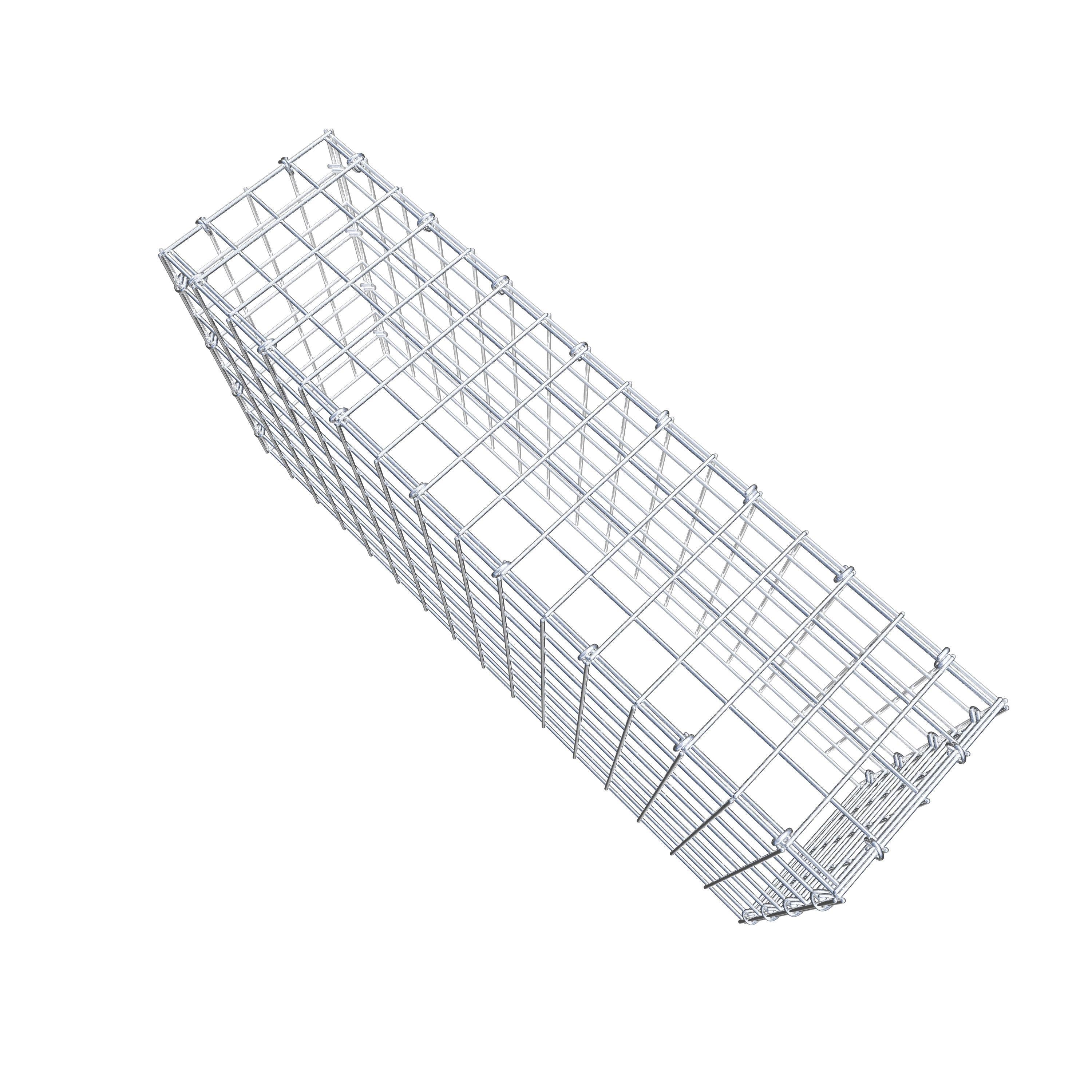 Gabion monté type 3 80 cm x 40 cm x 20 cm (L x H x P), maillage 5 cm x 5 cm, anneau en C