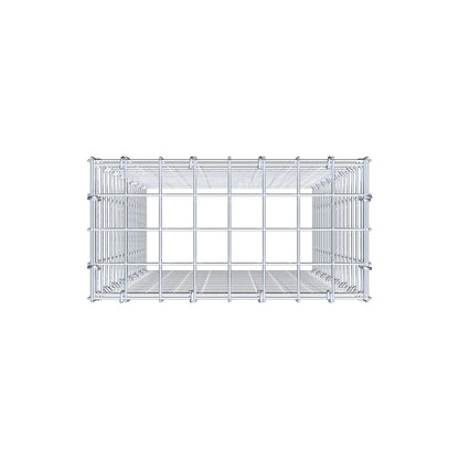 Monteret gabion type 3 80 cm x 40 cm x 20 cm (L x H x D), maskestørrelse 5 cm x 5 cm, C-ring