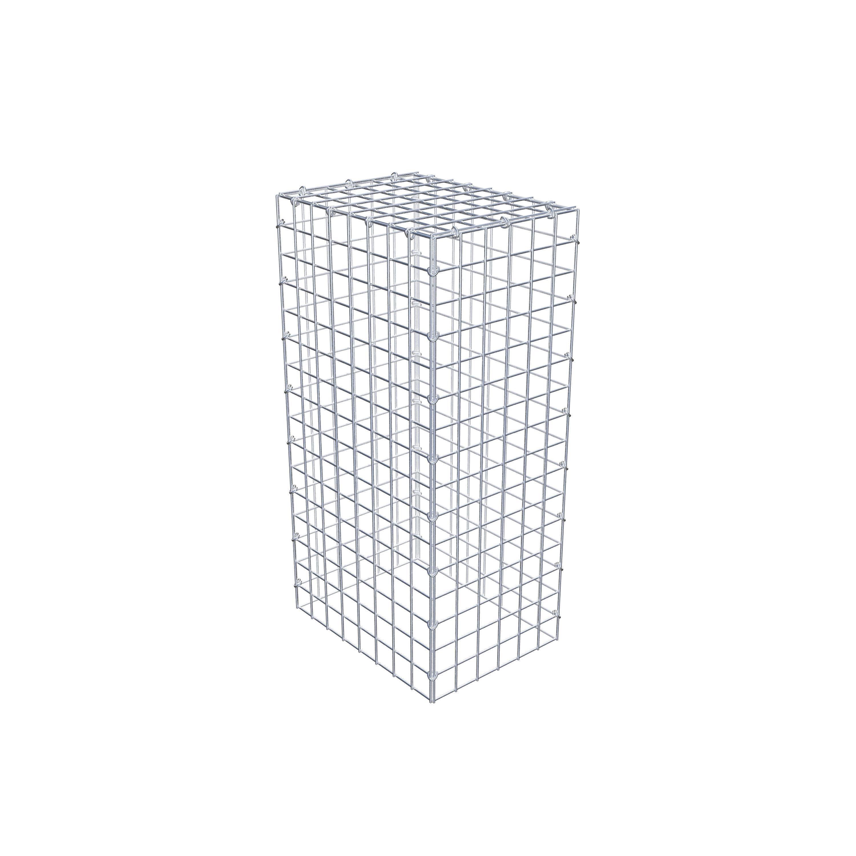 Gabion monté type 3 80 cm x 40 cm x 30 cm (L x H x P), maillage 5 cm x 5 cm, anneau en C