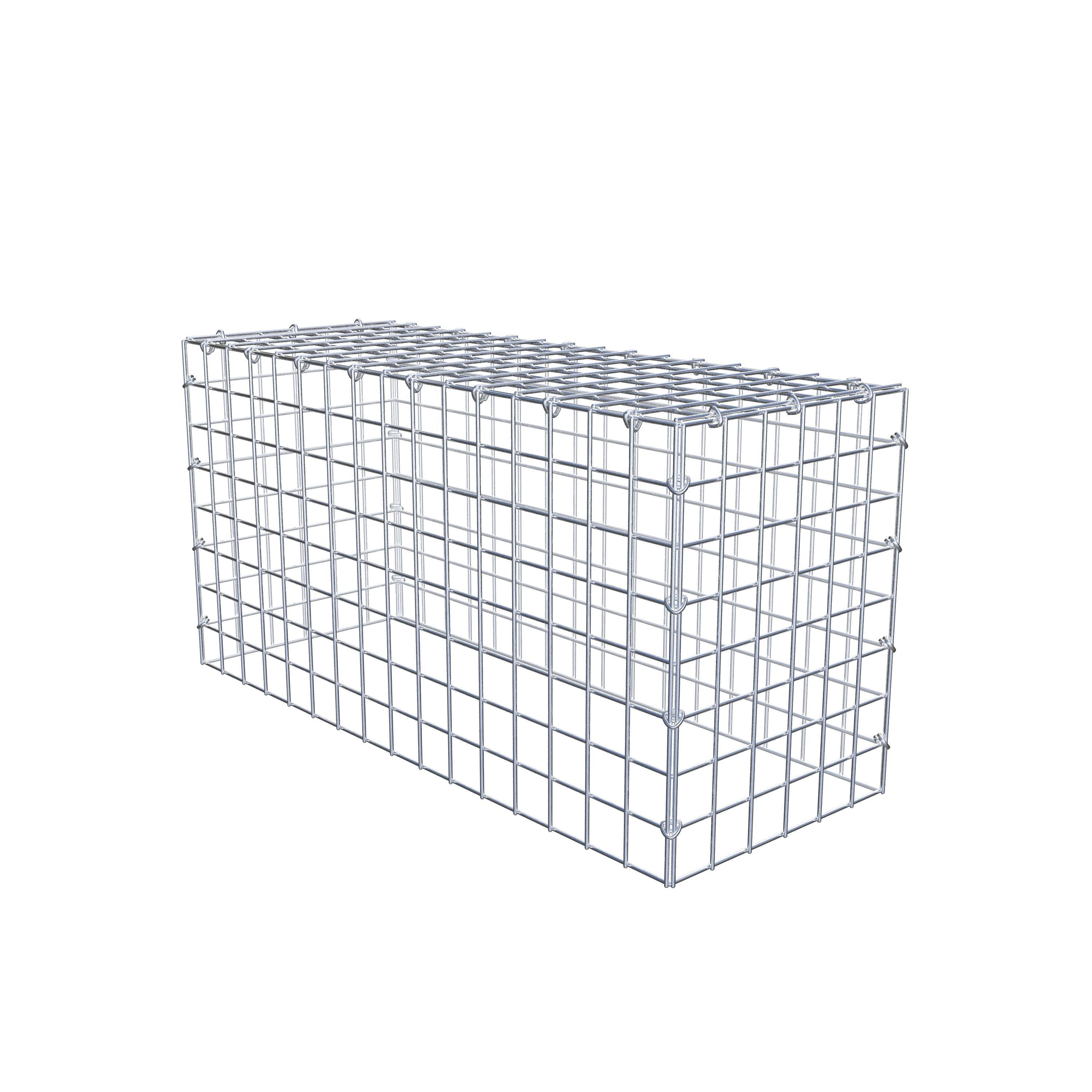 Gabion monté type 3 80 cm x 40 cm x 30 cm (L x H x P), maillage 5 cm x 5 cm, anneau en C