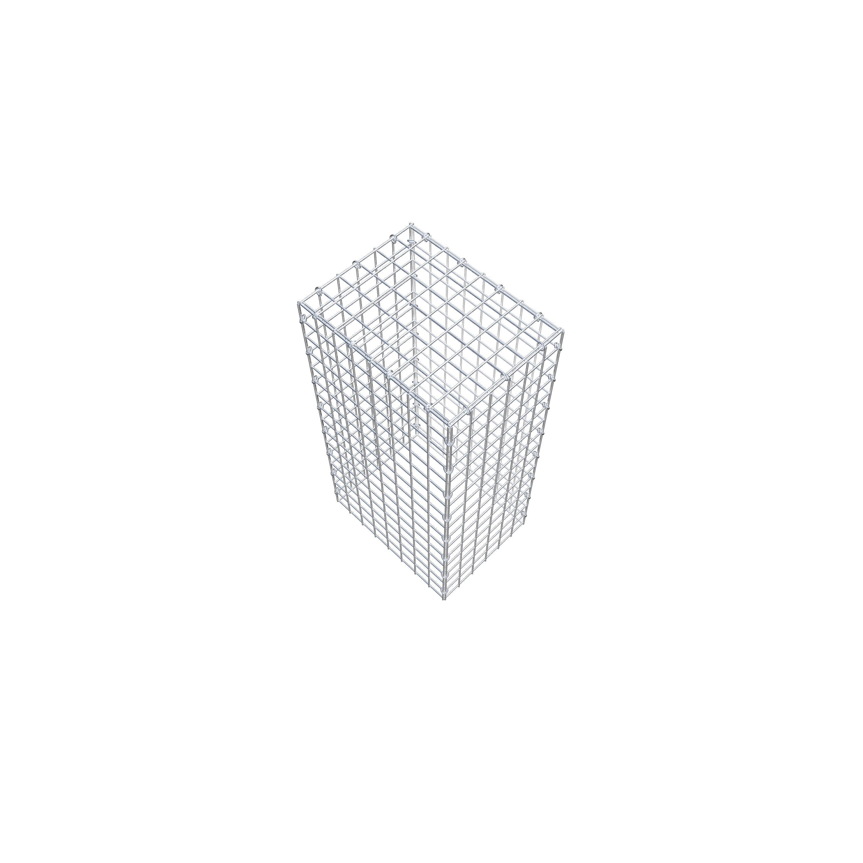 Fourche rapportée type 3 80 cm x 40 cm x 30 cm (L x H x P), mailles 5 cm x 5 cm, anneau C