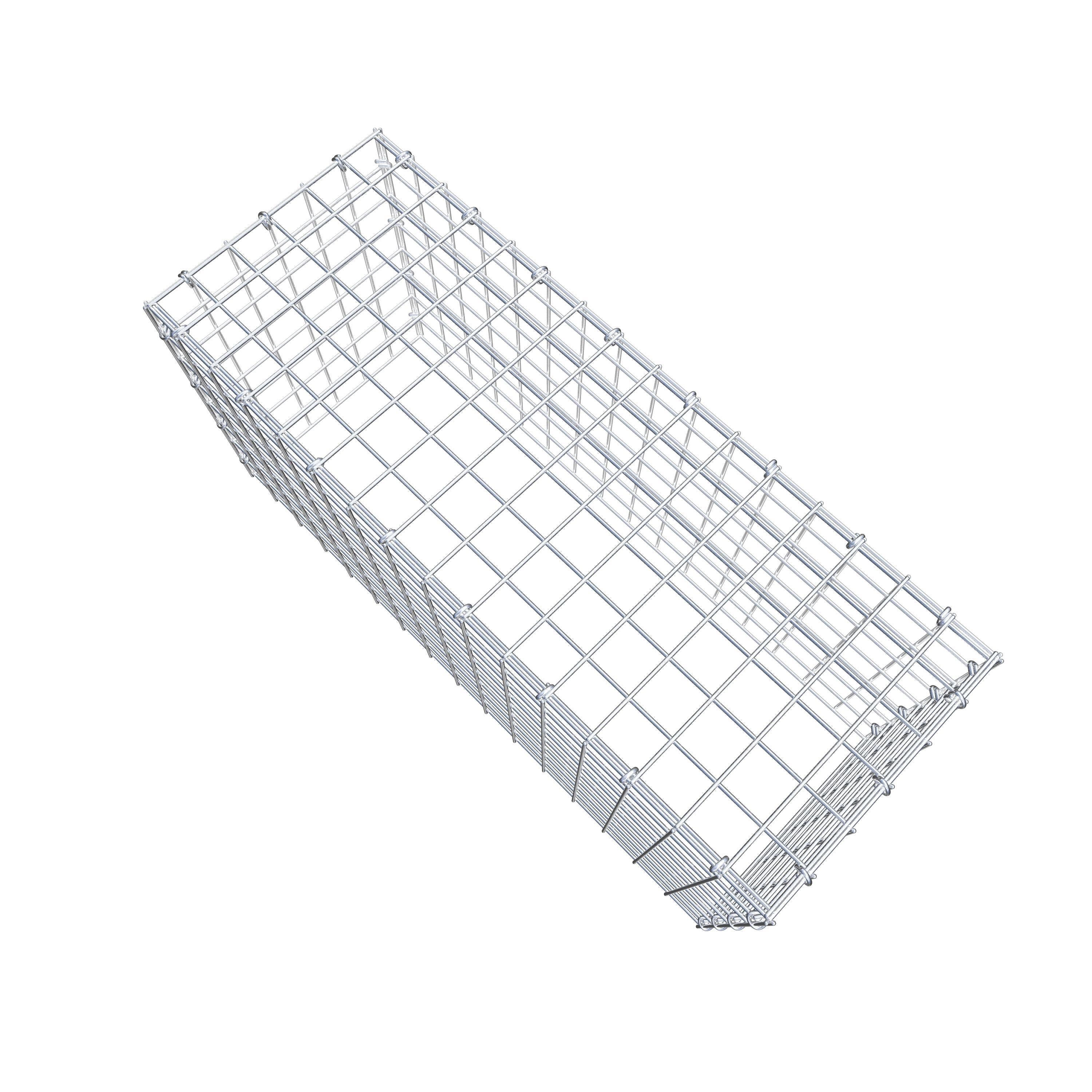 Gabion monté type 3 80 cm x 40 cm x 30 cm (L x H x P), maillage 5 cm x 5 cm, anneau en C