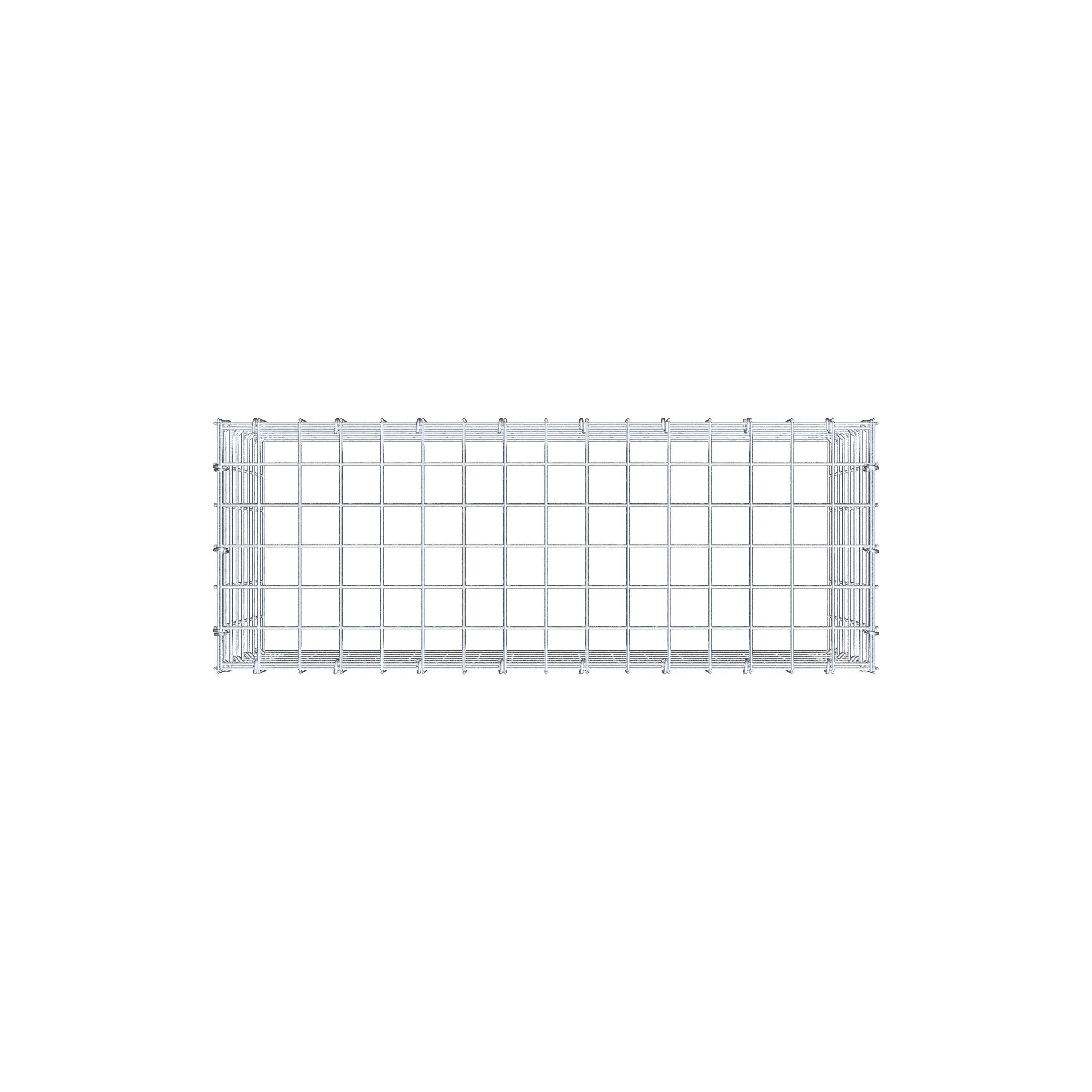 Gabion monté type 3 80 cm x 40 cm x 30 cm (L x H x P), maillage 5 cm x 5 cm, anneau en C