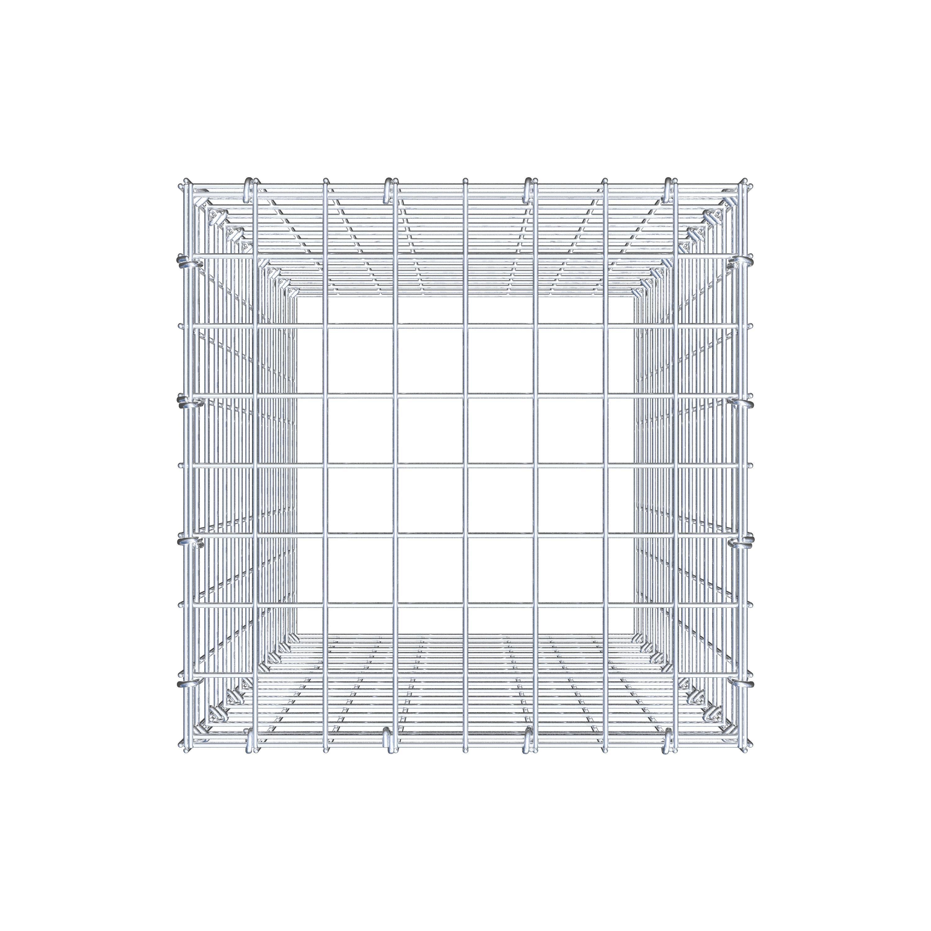 Anbaugabione Typ 3 80 cm x 40 cm x 40 cm (L x H x T), Maschenweite 5 cm x 5 cm, C-Ring